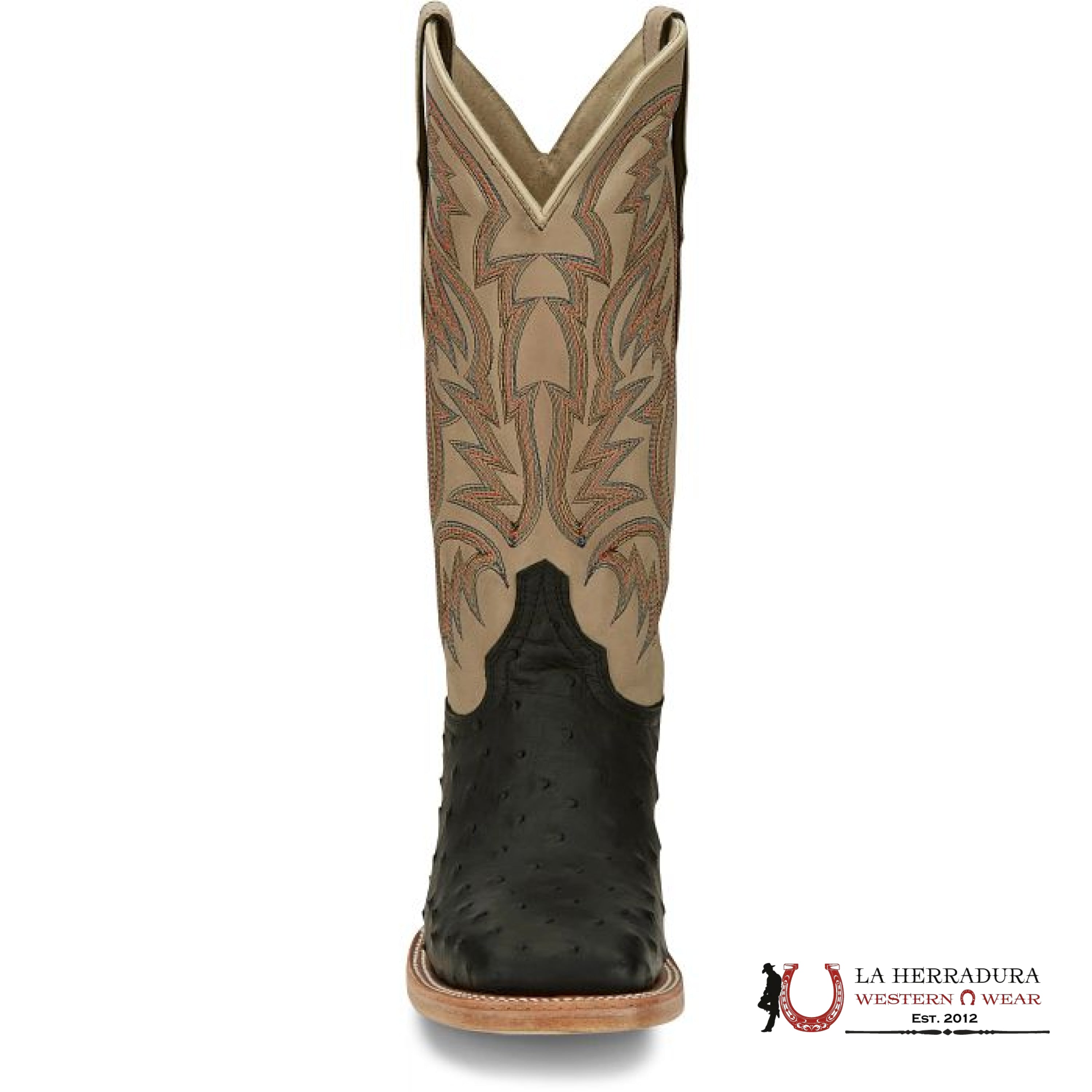 JUSTIN MENS DOC BAR BLACK FULL QUILL OSTRICH STYLE AQ8042 BOTAS HOMBRES