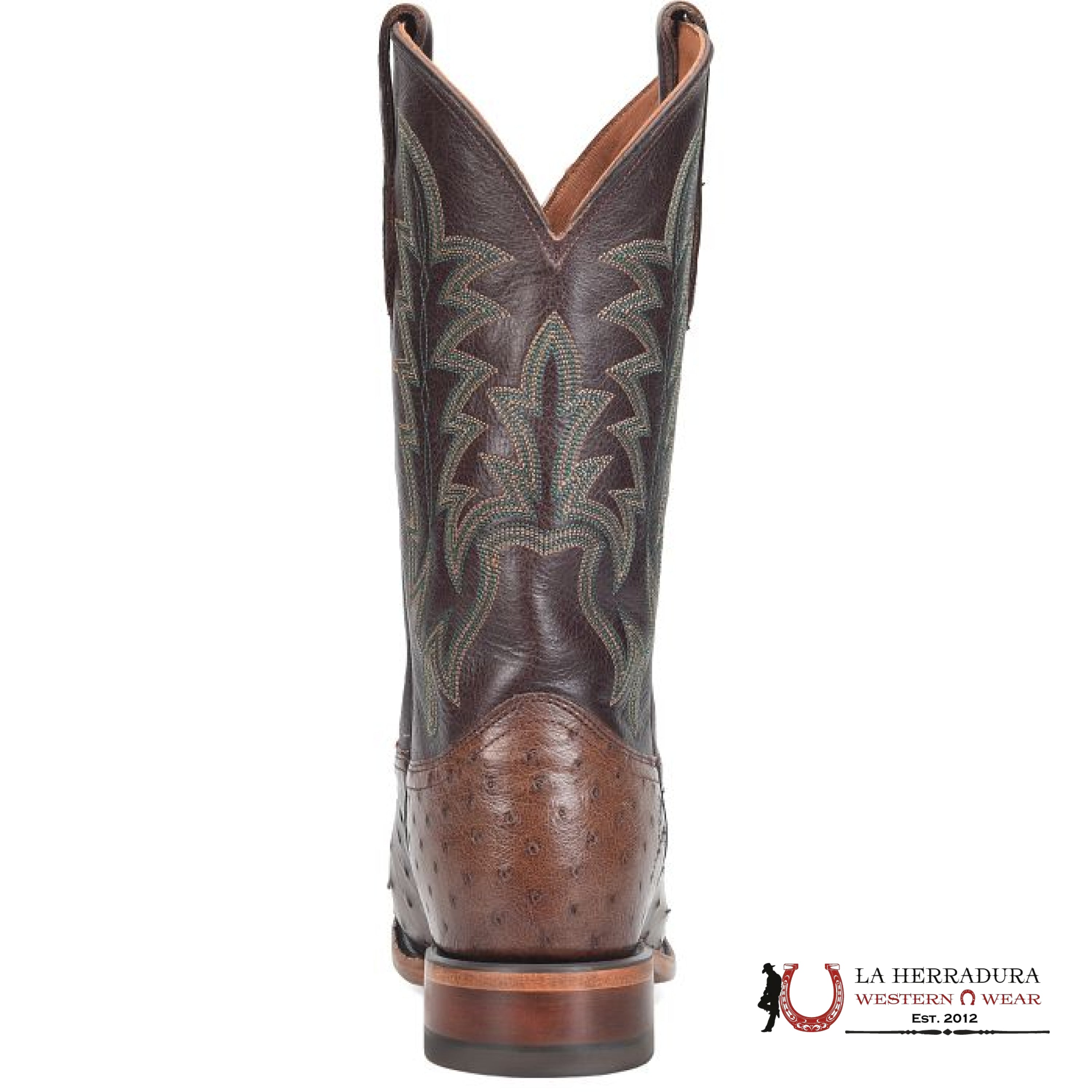 JUSTIN RANCHER JANGO TOBAC FULL WUILL OSTRICH #GR5334 BOTAS HOMBRES