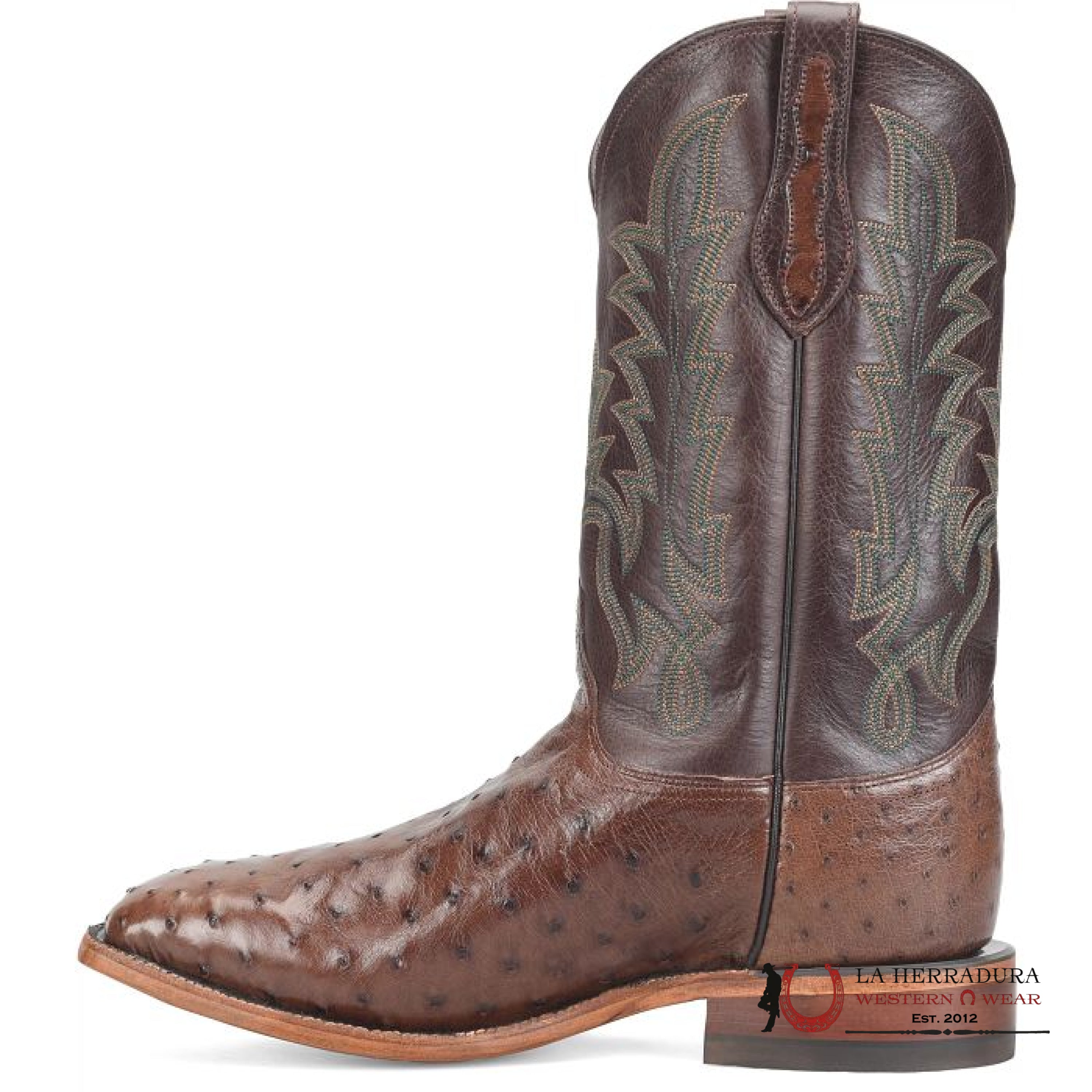 JUSTIN RANCHER JANGO TOBAC FULL WUILL OSTRICH #GR5334 BOTAS HOMBRES