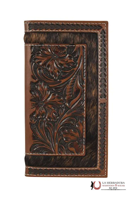 CARTERA DE RODEO PARA HOMBRE JUSTIN DISEÑO DE PIEL DE VACA 24010767W2