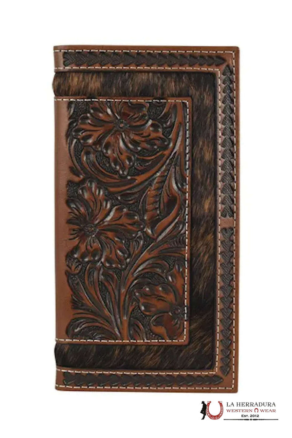CARTERA DE RODEO PARA HOMBRE JUSTIN DISEÑO DE PIEL DE VACA 24010767W2