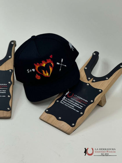 KAS FLAME HEART BLACK CAP