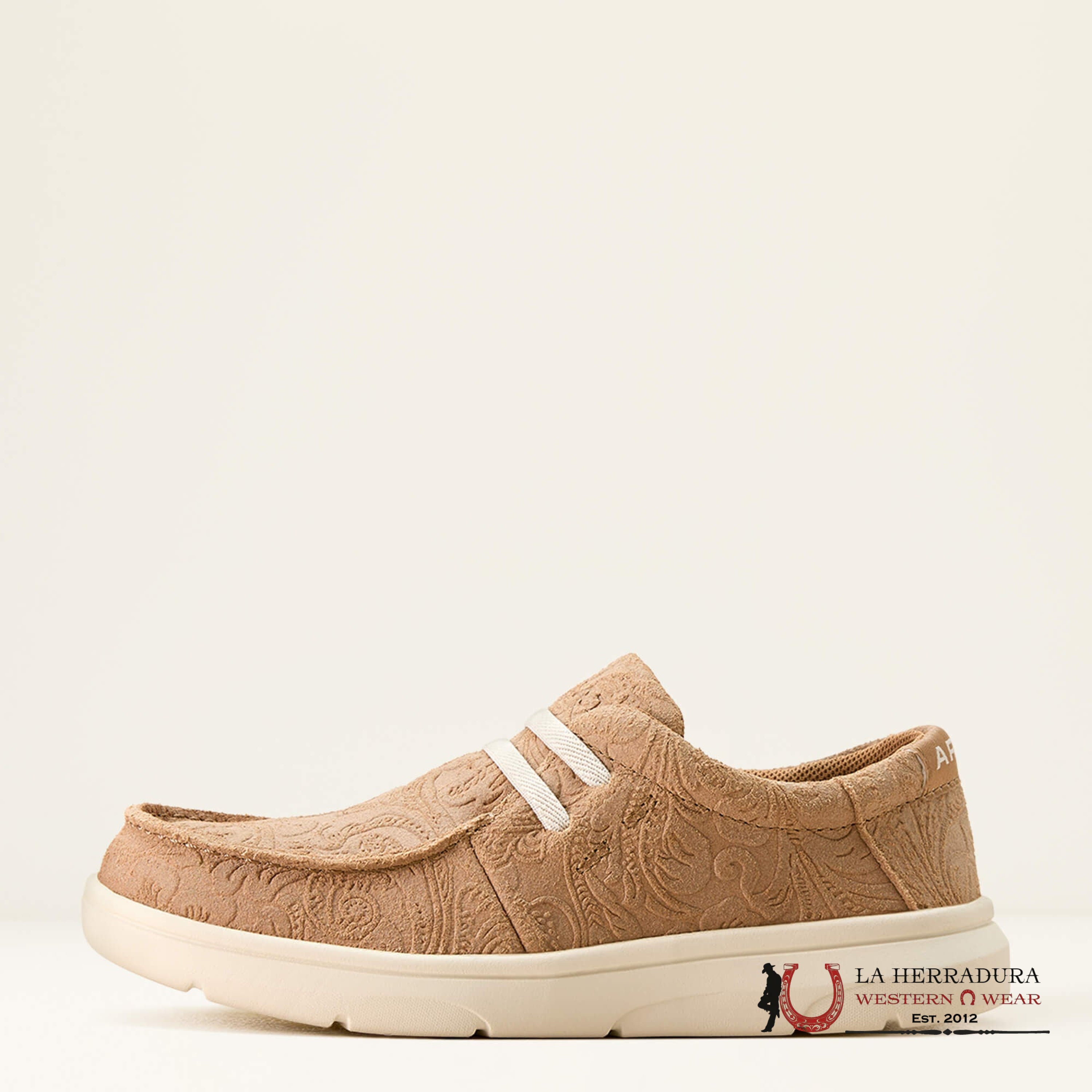 KIDS ARIAT HILO TAN FLORAL EMBOSS 3816