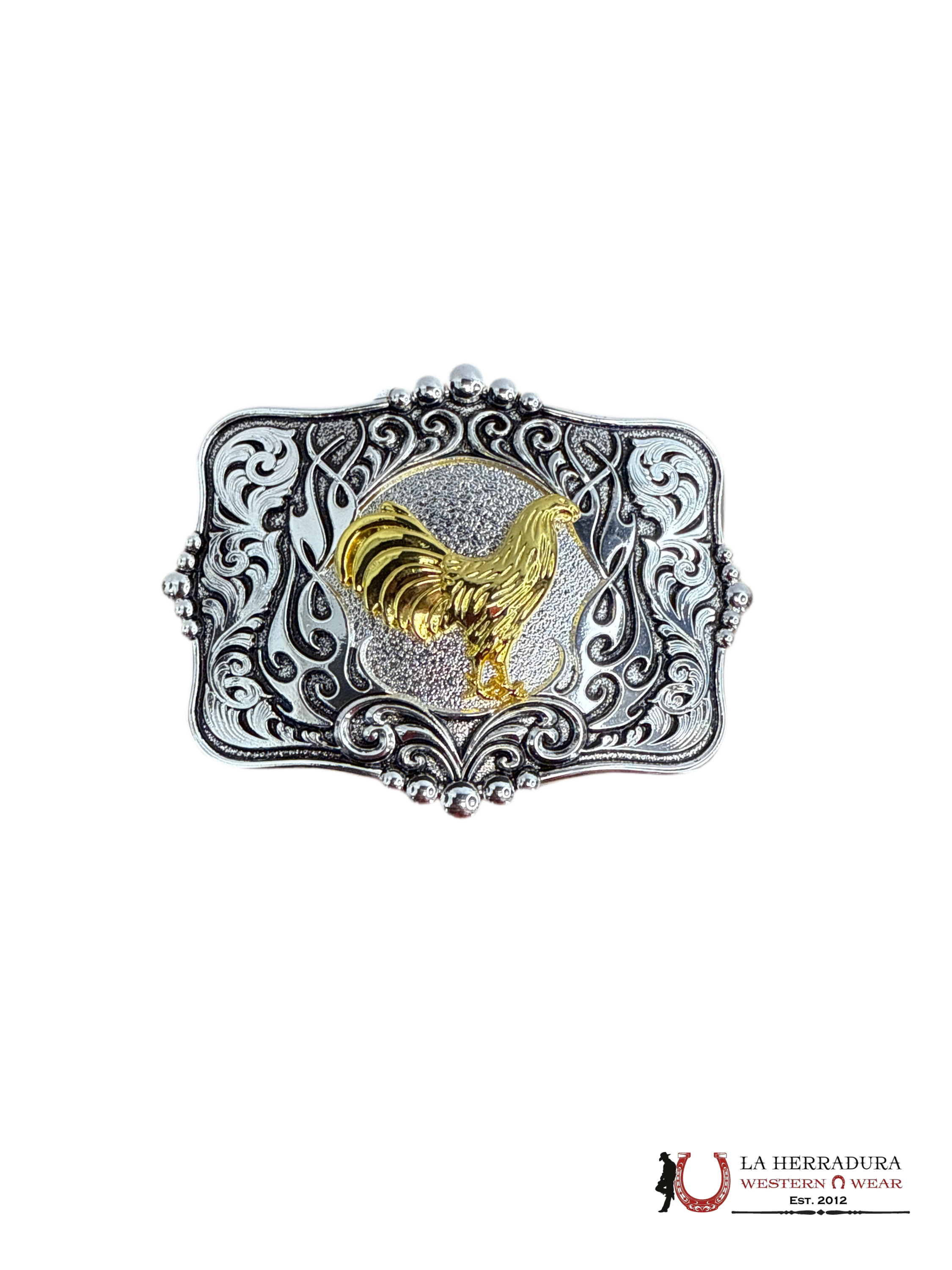 KIDS SILVER & GOLD SQUARE ROSTER BUCKLE ACCESORIOS