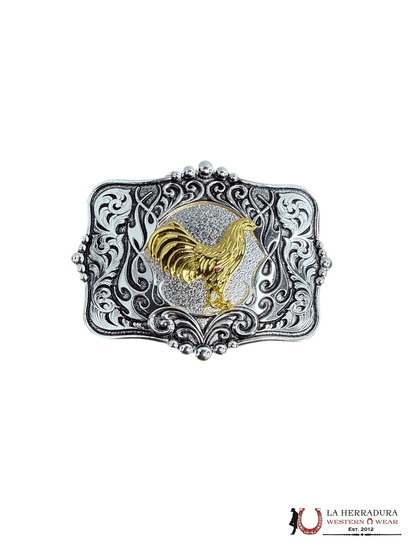KIDS SILVER & GOLD SQUARE ROSTER BUCKLE
