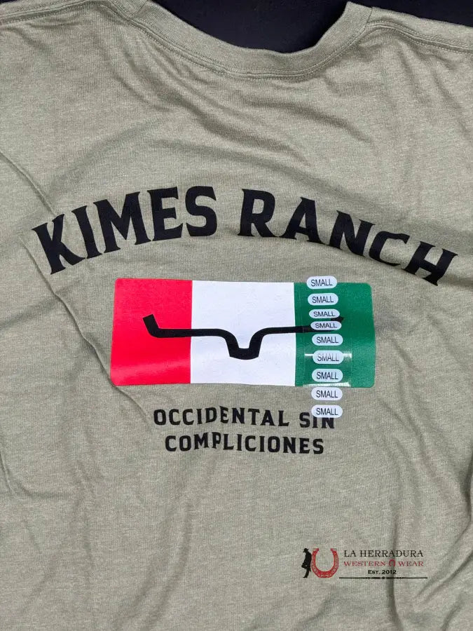 Kimes Mexico Color Logo Army Green T-Shirt Ropa Hombres