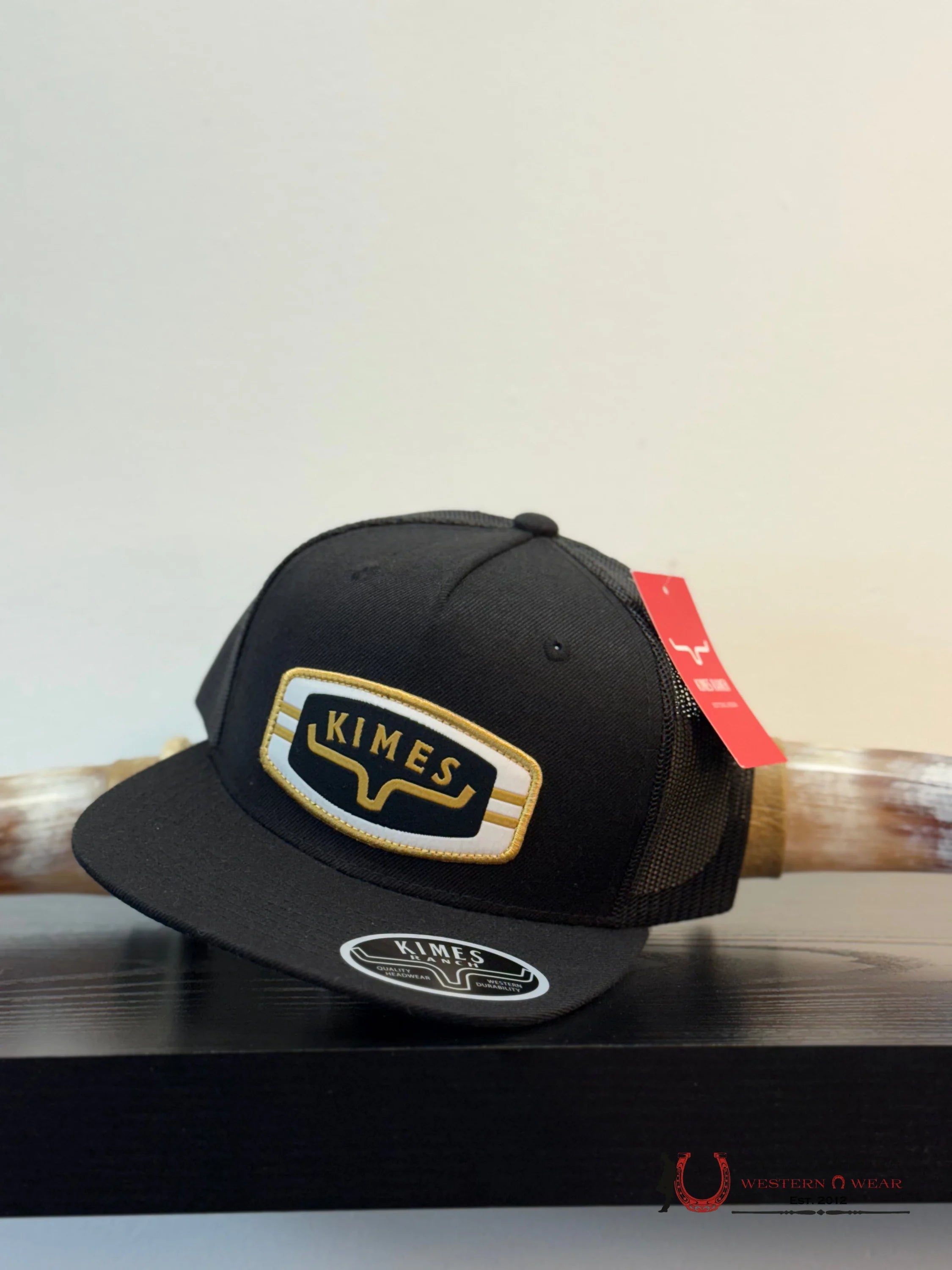 KIMES RANCH CAP BLACK WITH GOLDEN CAPS MENS GORRAS HOMBRES