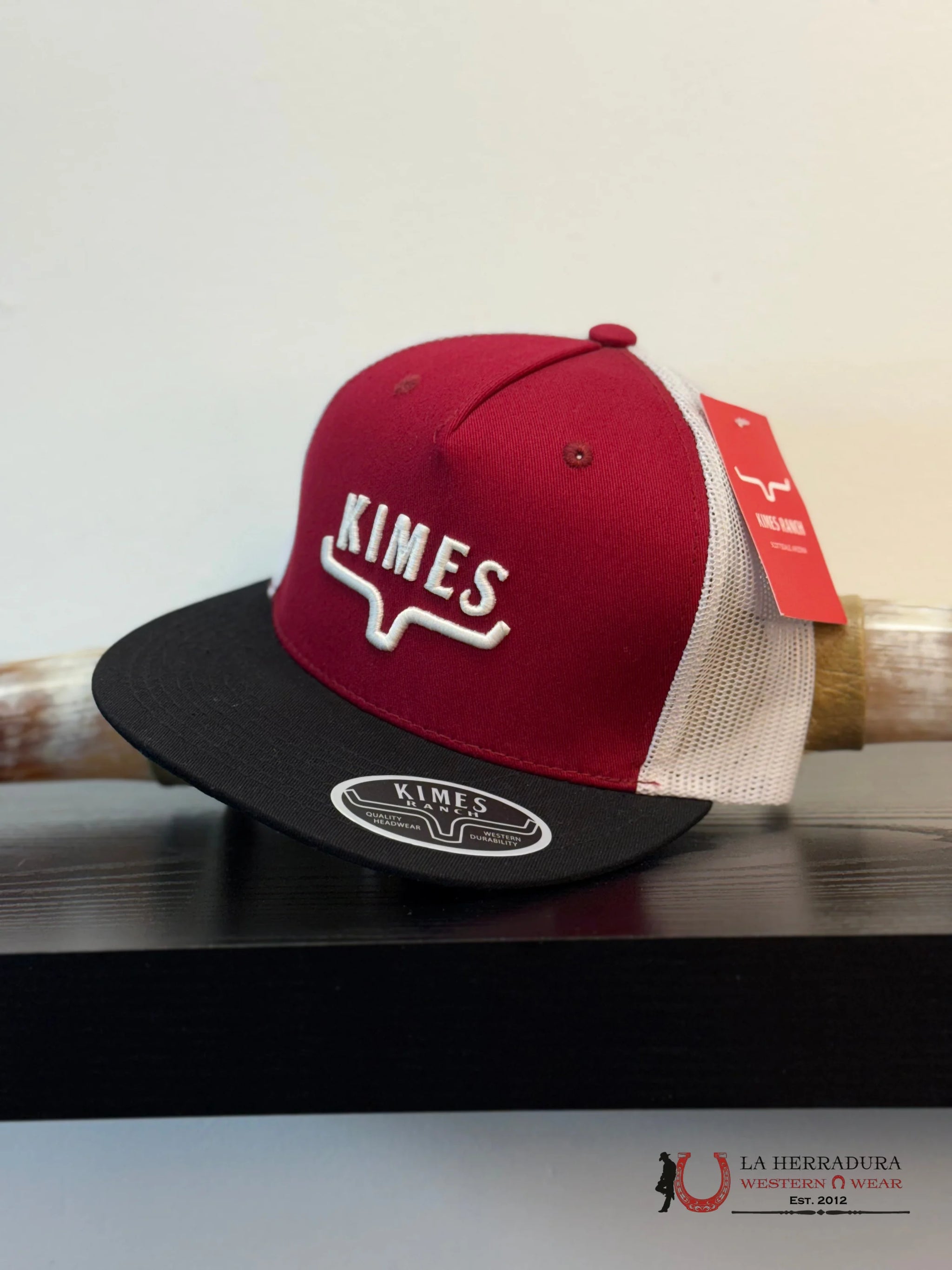 KIMES RANCH CAP RED AND BLACK