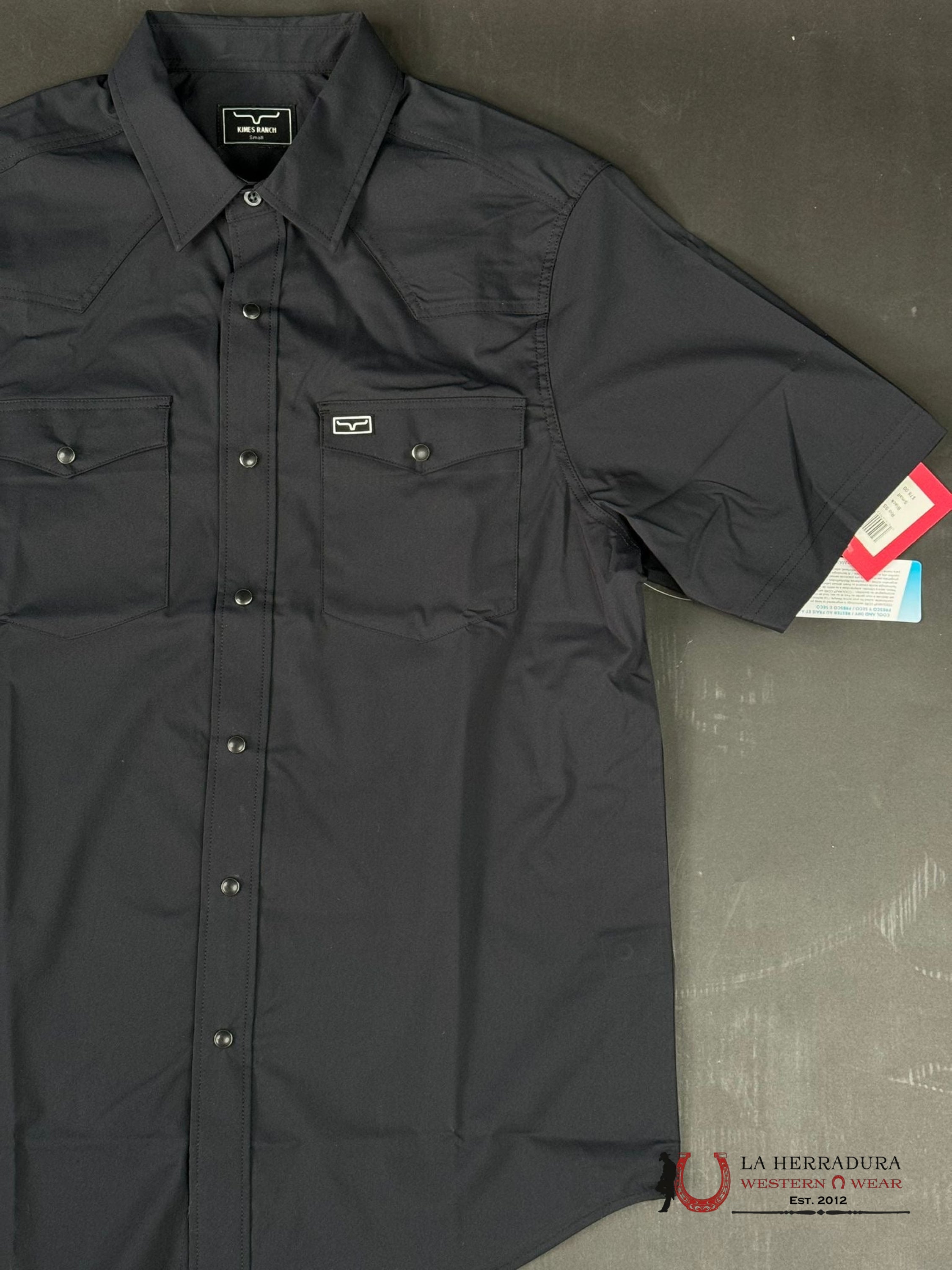 Kimes Ranch Short Sleeve Black Snap Ropa Hombres