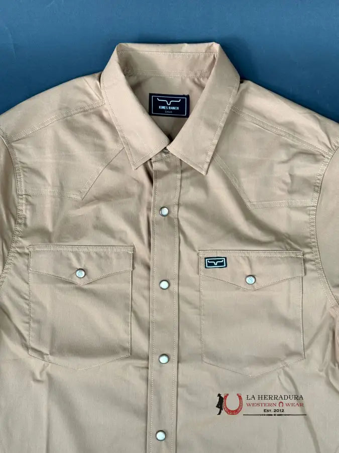 Kimes Ranch Short Sleeve Brown Snap Ropa Hombres