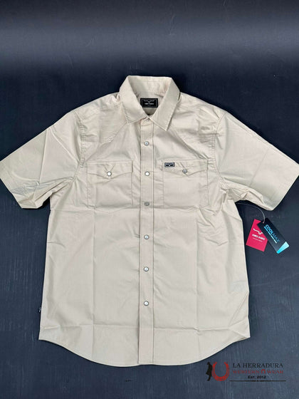 KIMES RANCH SHORT SLEEVE LIGHT KHAKI SNAP