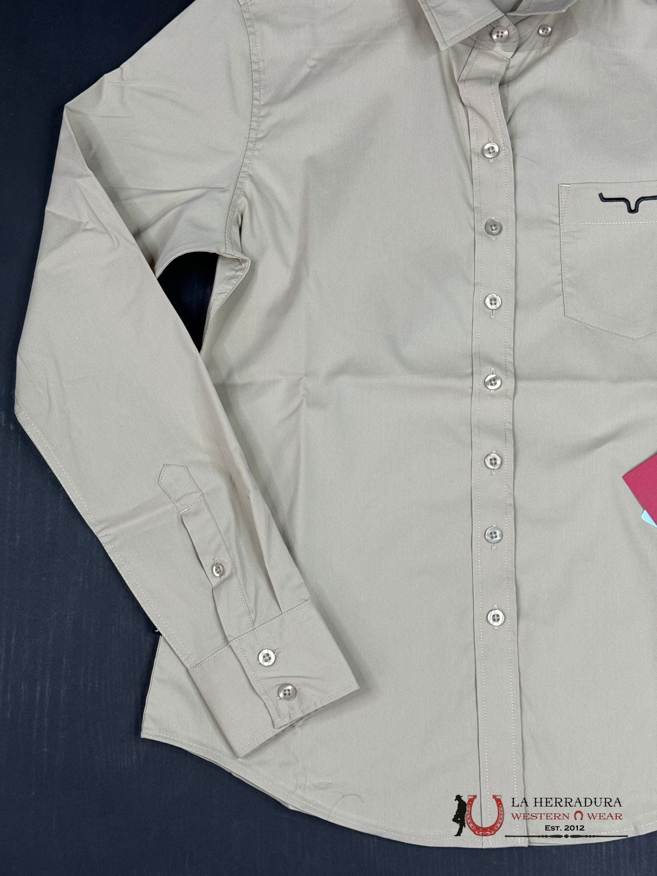 Kimes Ranch Team Long Sleeve Shirt Khaki Ropa Mujeres