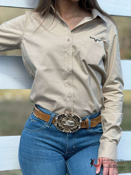 CAMISA DE MANGA LARGA KIMES RANCH COLOR CAQUI