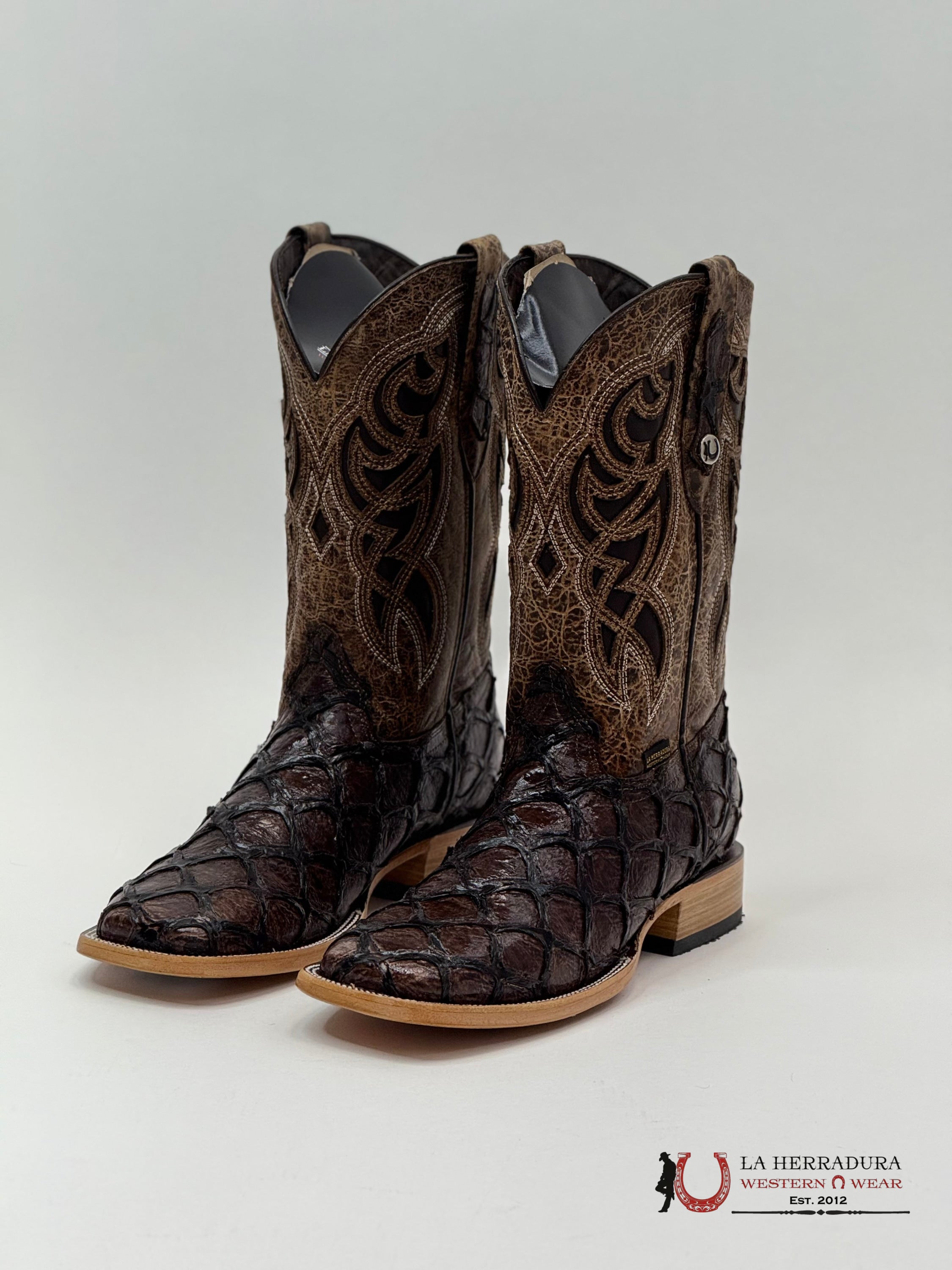 LA HERRADURA EST. PEZ CLON CAFÉ BRILLOSO BOTAS HOMBRES