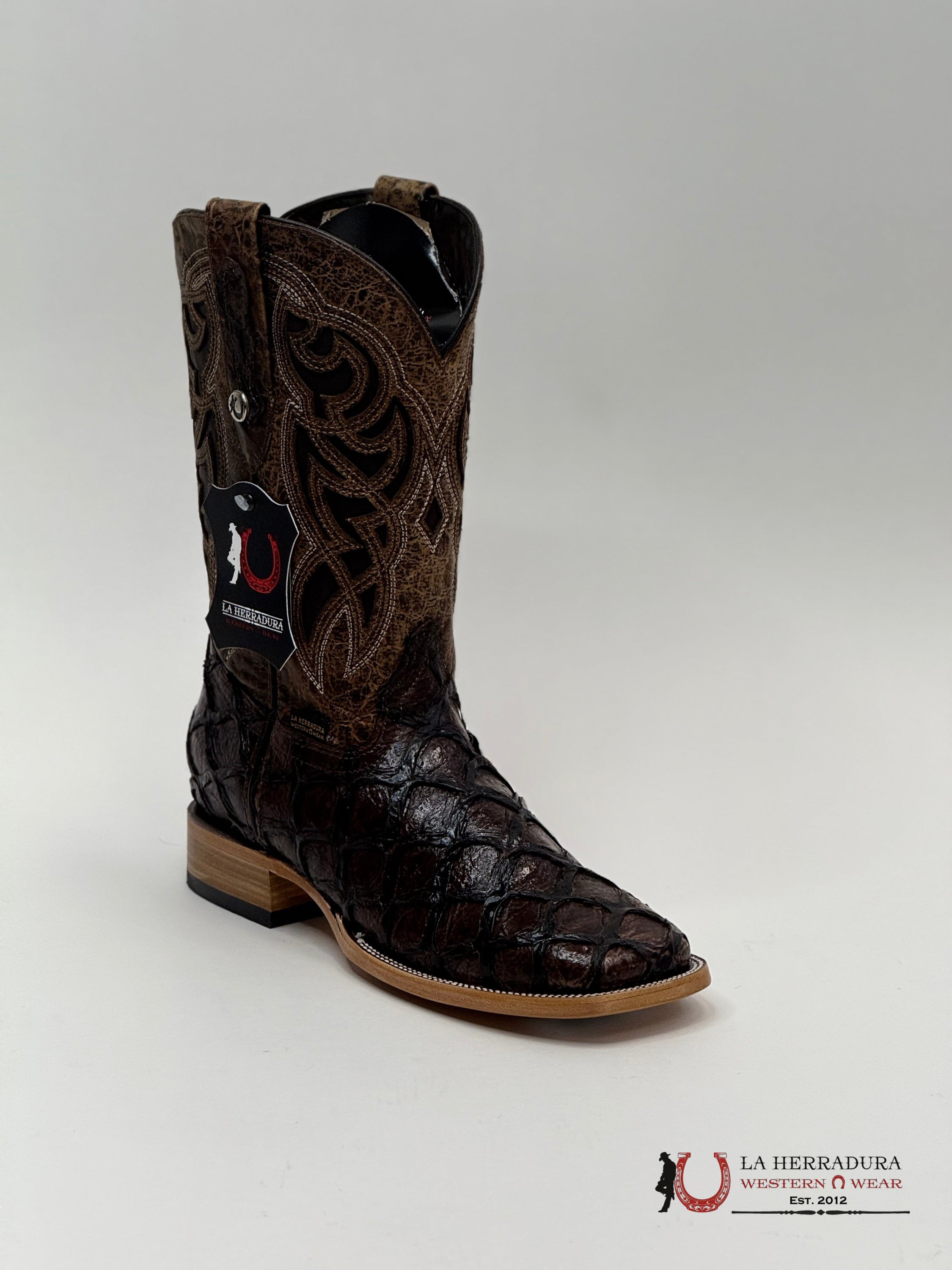 LA HERRADURA EST. PEZ CLON CAFÉ BRILLOSO BOTAS HOMBRES