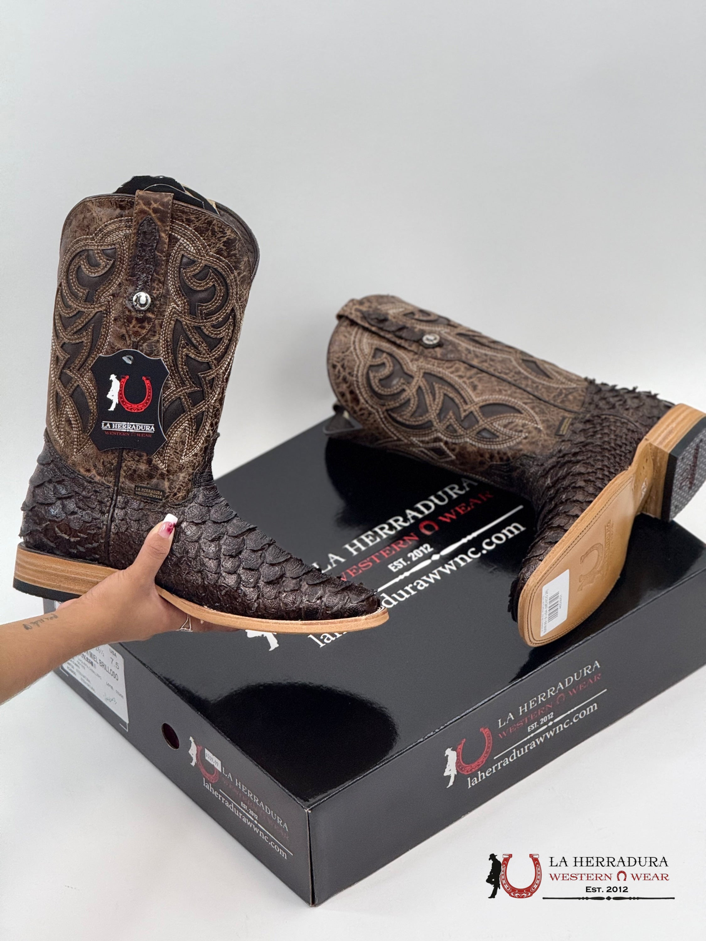 LA HERRADURA EST. PITON CLON MEGA CAFE BRILLOSO BOTAS HOMBRES