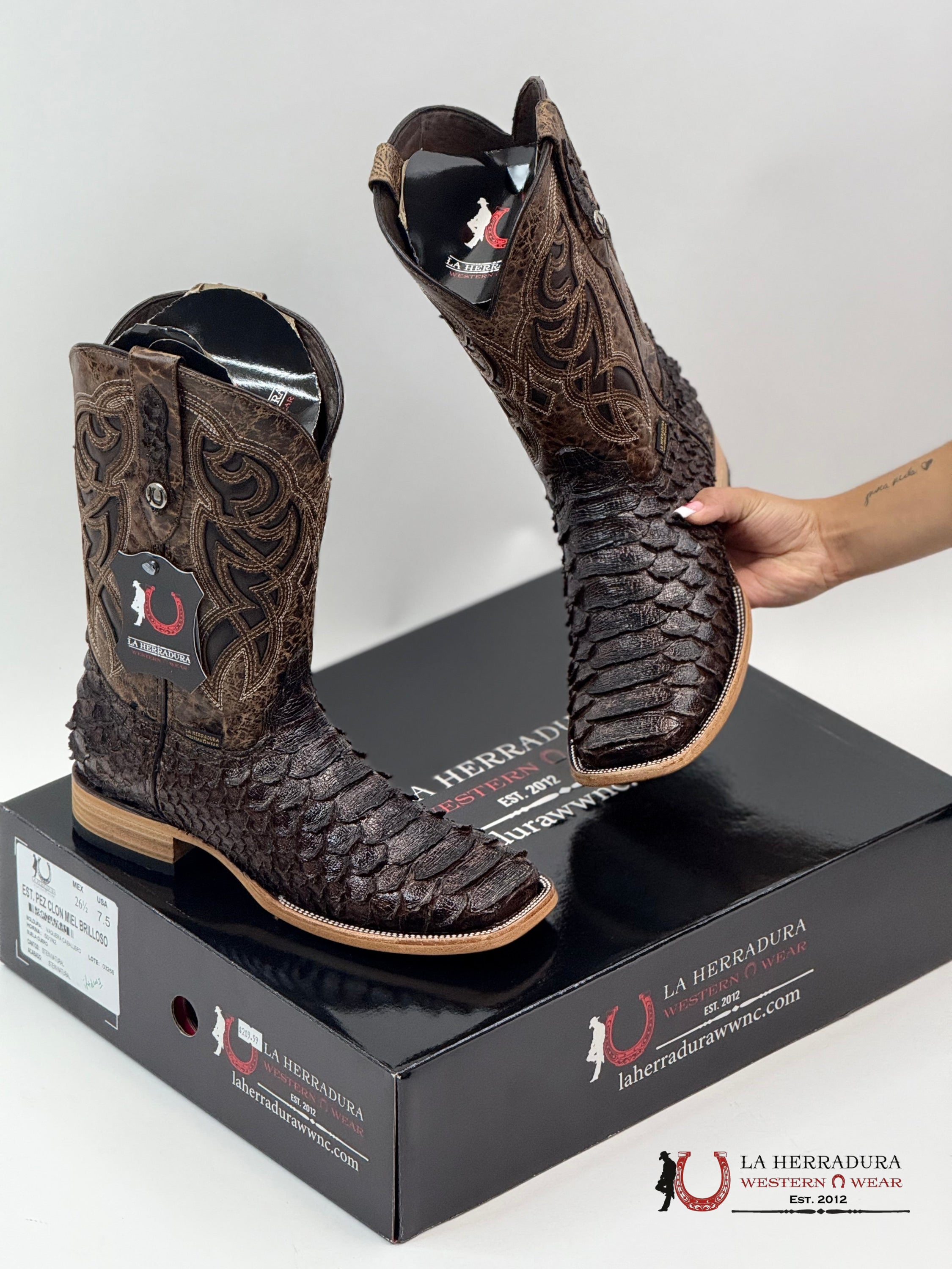 LA HERRADURA EST. PITON CLON MEGA CAFE BRILLOSO BOTAS HOMBRES