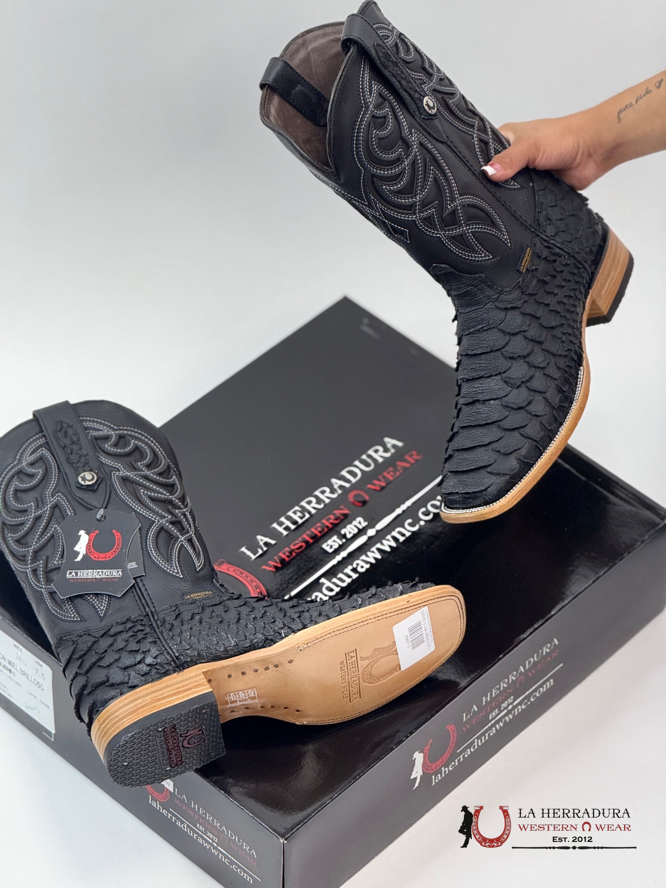 LA HERRADURA EST. PITON MEGA NEGRO MATTE BOTAS HOMBRES