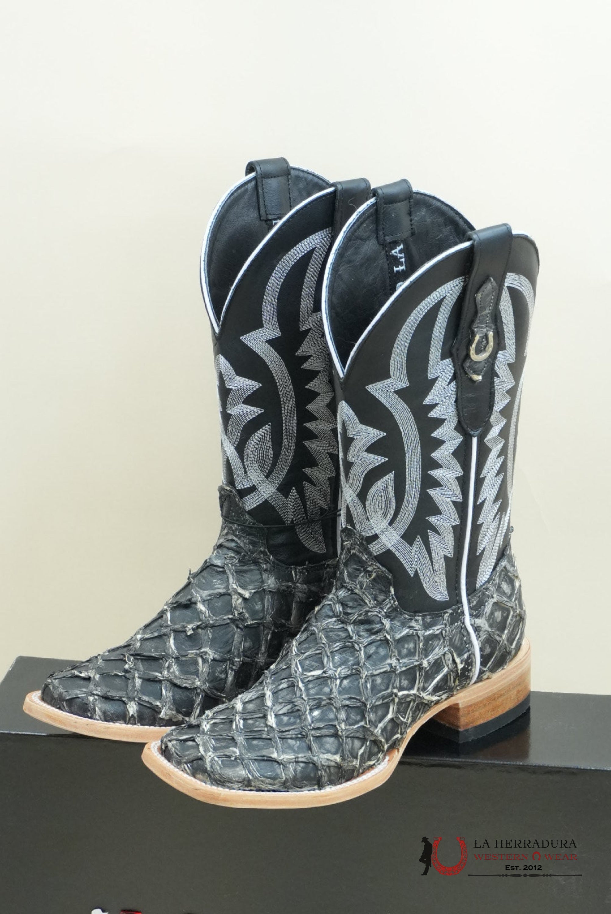 LA HERRADURA BIGBASS GHOST TULIPÁN NEGRO BOOT BOTAS HOMBRES