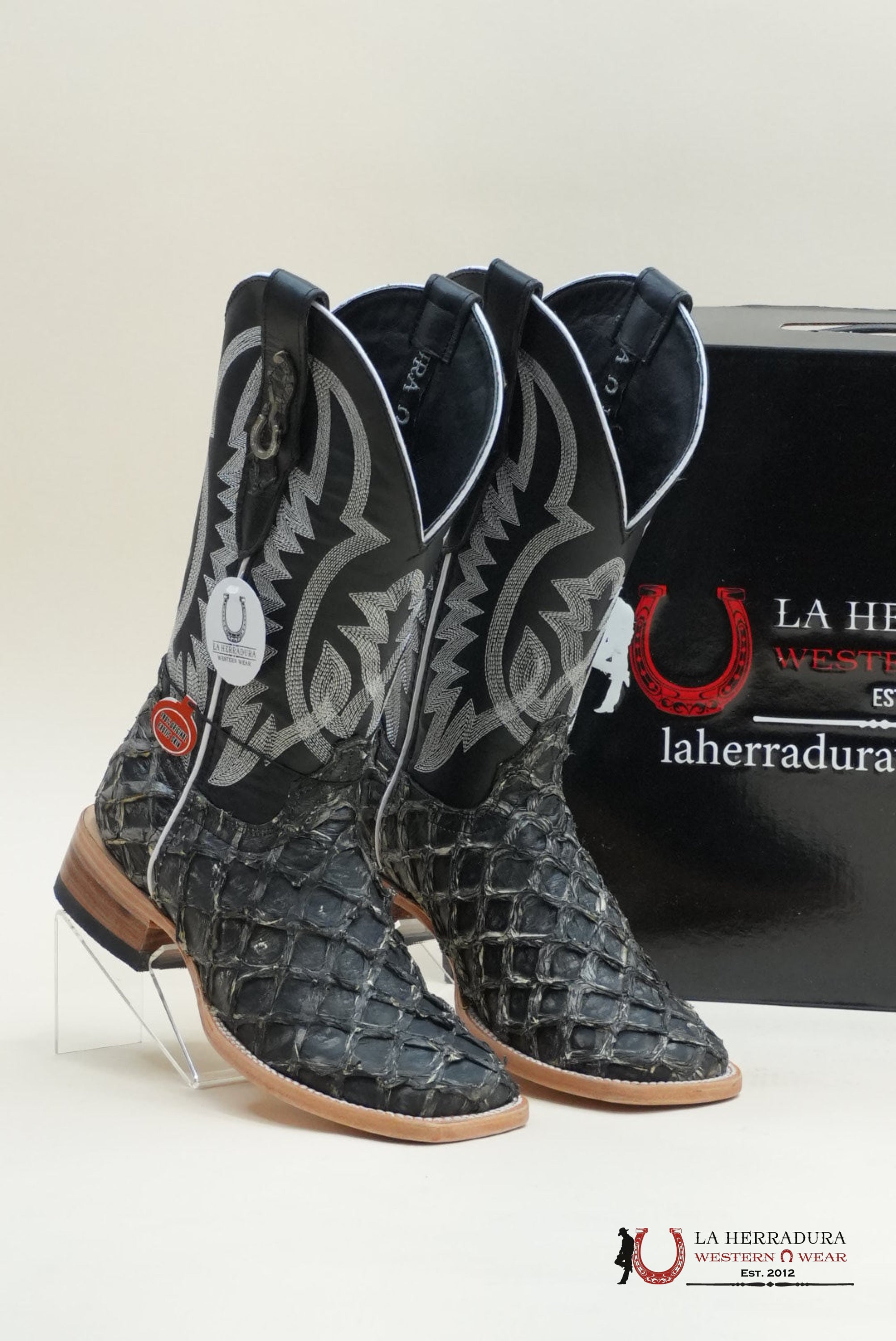 LA HERRADURA BIGBASS GHOST TULIPÁN NEGRO BOOT BOTAS HOMBRES