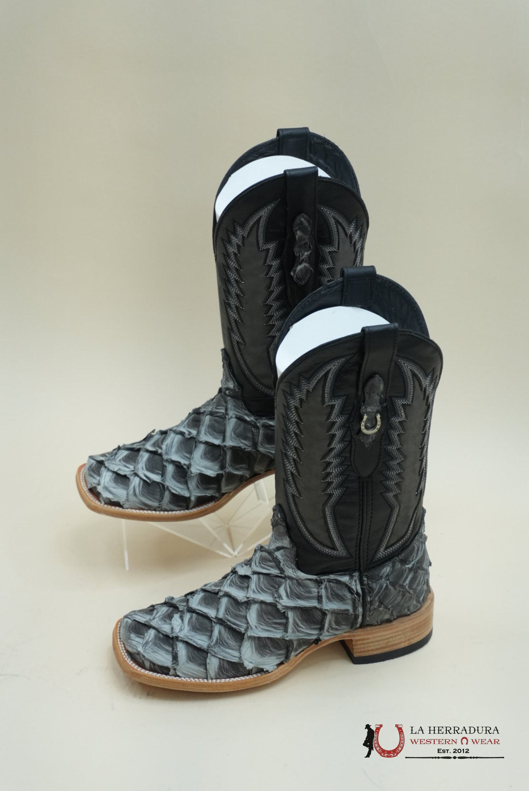 LA HERRADURA PESCADO GREY ECLIPSE FLAMAS NEGRO BOOT BOTAS HOMBRES