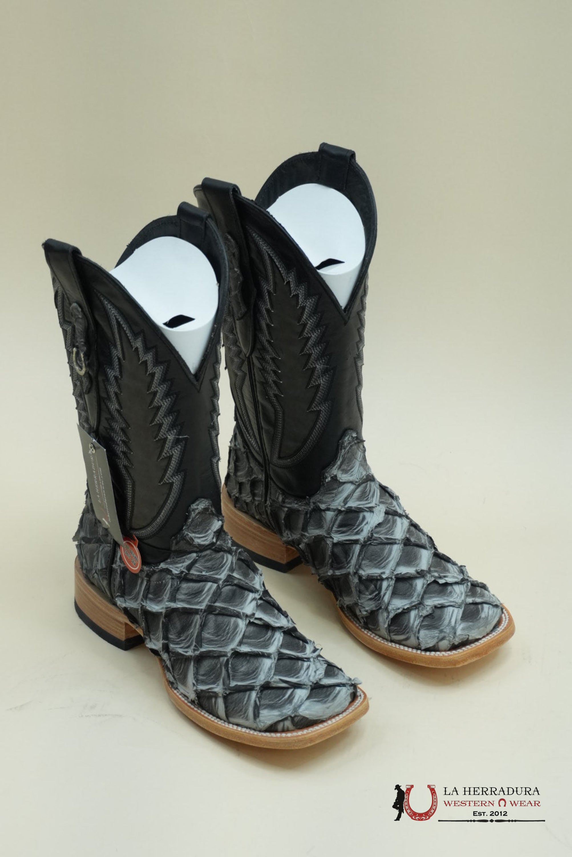 LA HERRADURA PESCADO GREY ECLIPSE FLAMAS NEGRO BOOT BOTAS HOMBRES