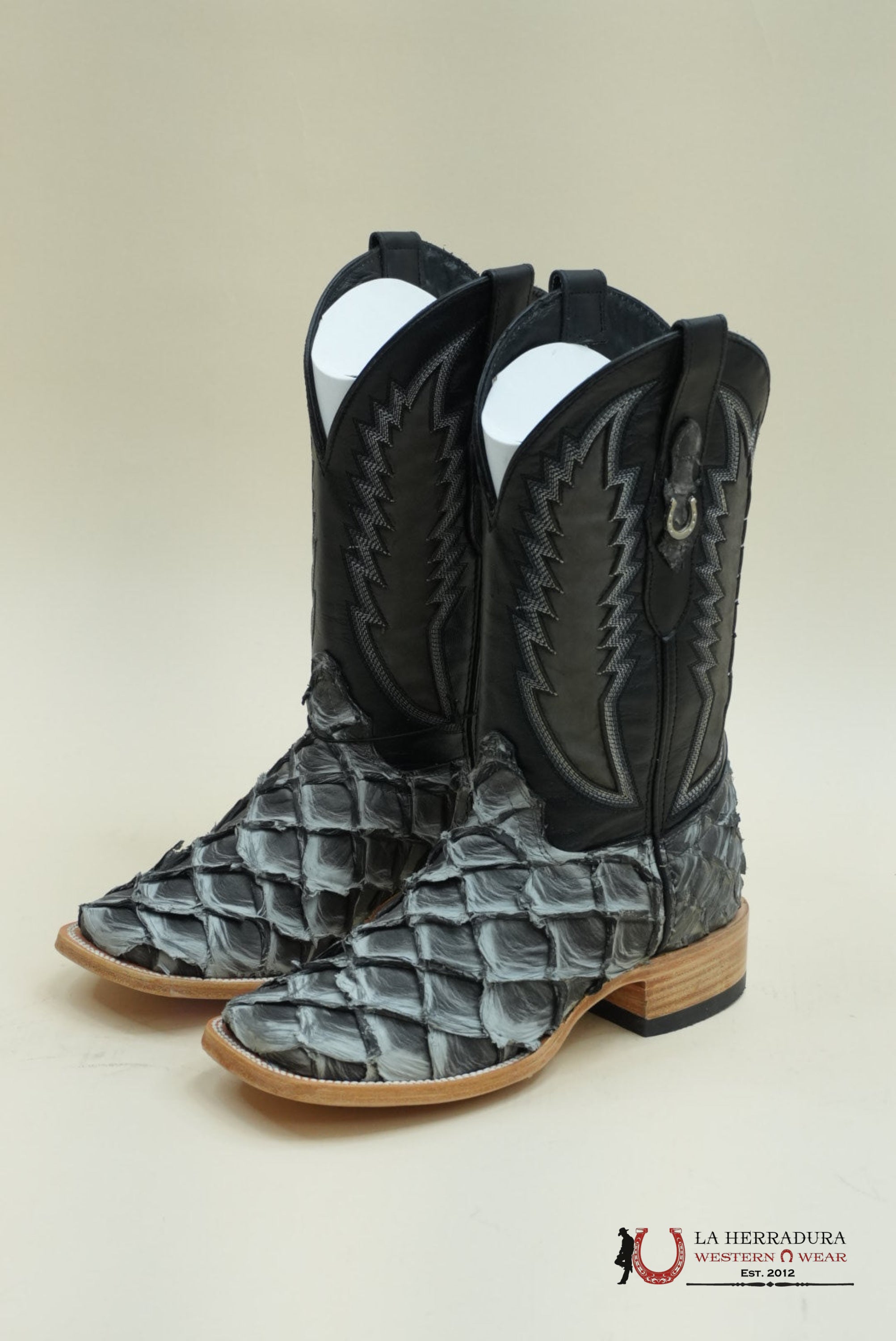 LA HERRADURA PESCADO GREY ECLIPSE FLAMAS NEGRO BOOT BOTAS HOMBRES