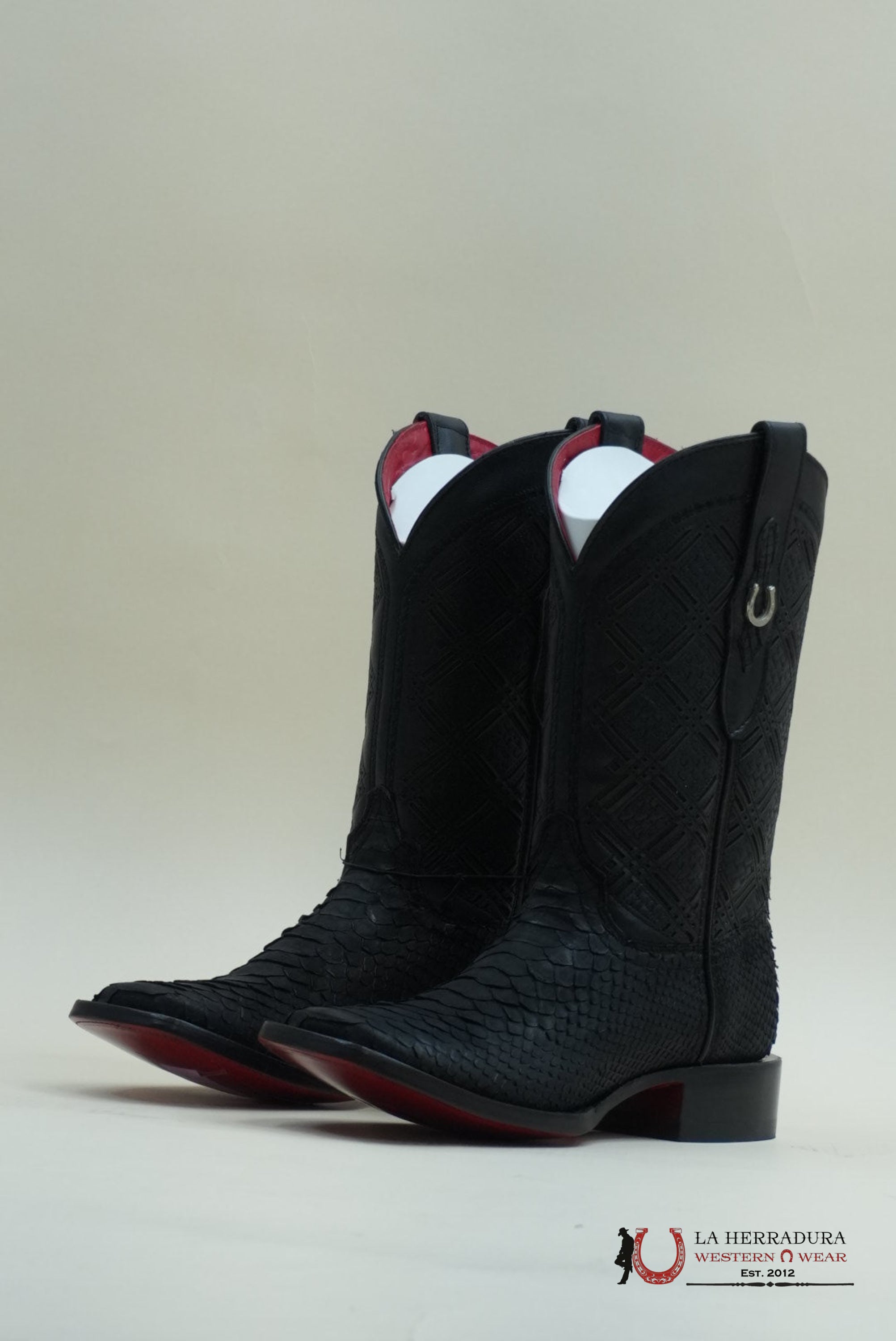 LA HERRADURA PYTHON NEGRO MATTE SWORD NEGRO BOOT BOTAS HOMBRES