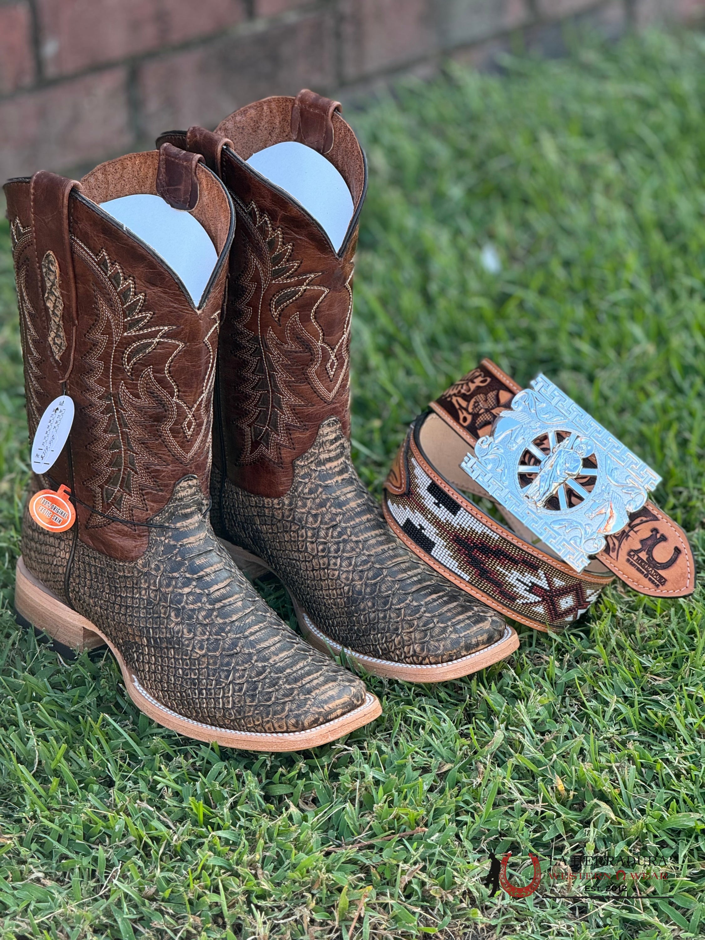 La Herradura Western Wear Python Umber Apache Boots Botas Hombres