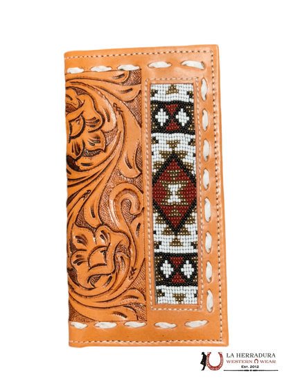 La Herradura Men's wallet color tan with multicolor design 10
