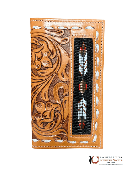 La Herradura Men's wallet color tan with multicolor design 12