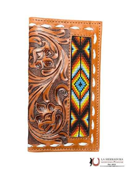 La Herradura Men's wallet color tan with multicolor design 5