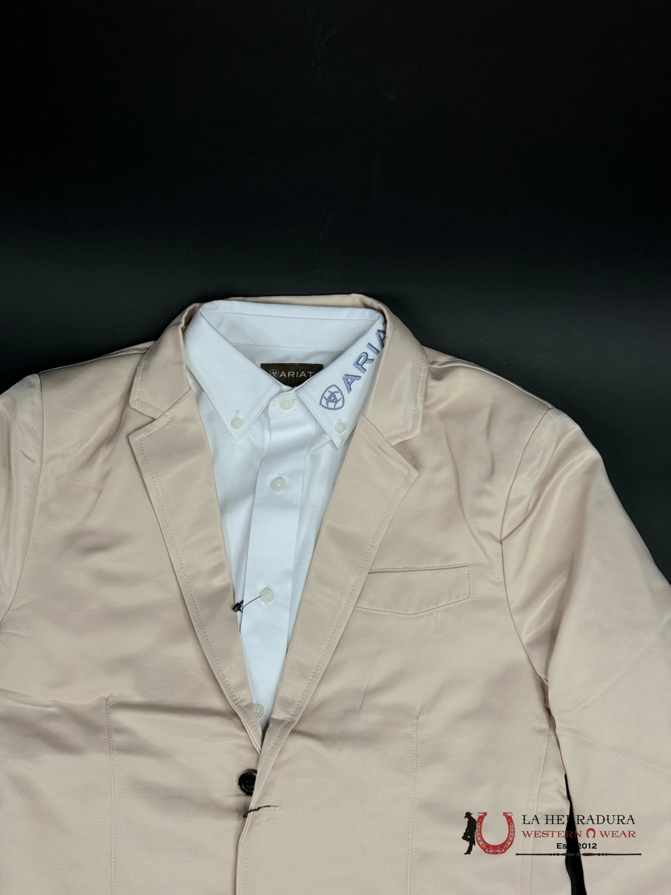 Lamasini Beige Smooth Liso Blazer Ropa Hombres