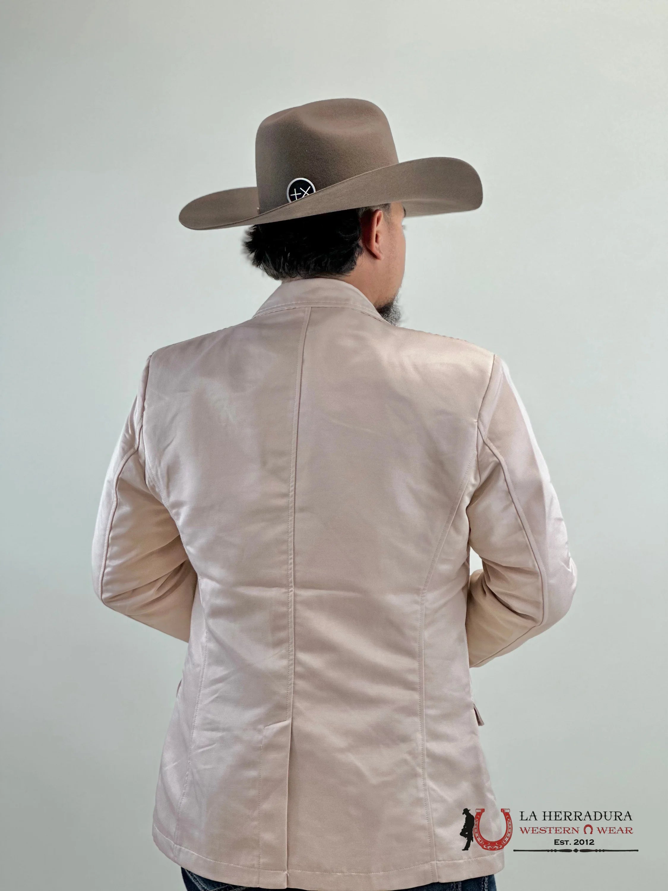 Lamasini Beige Smooth Liso Blazer Ropa Hombres