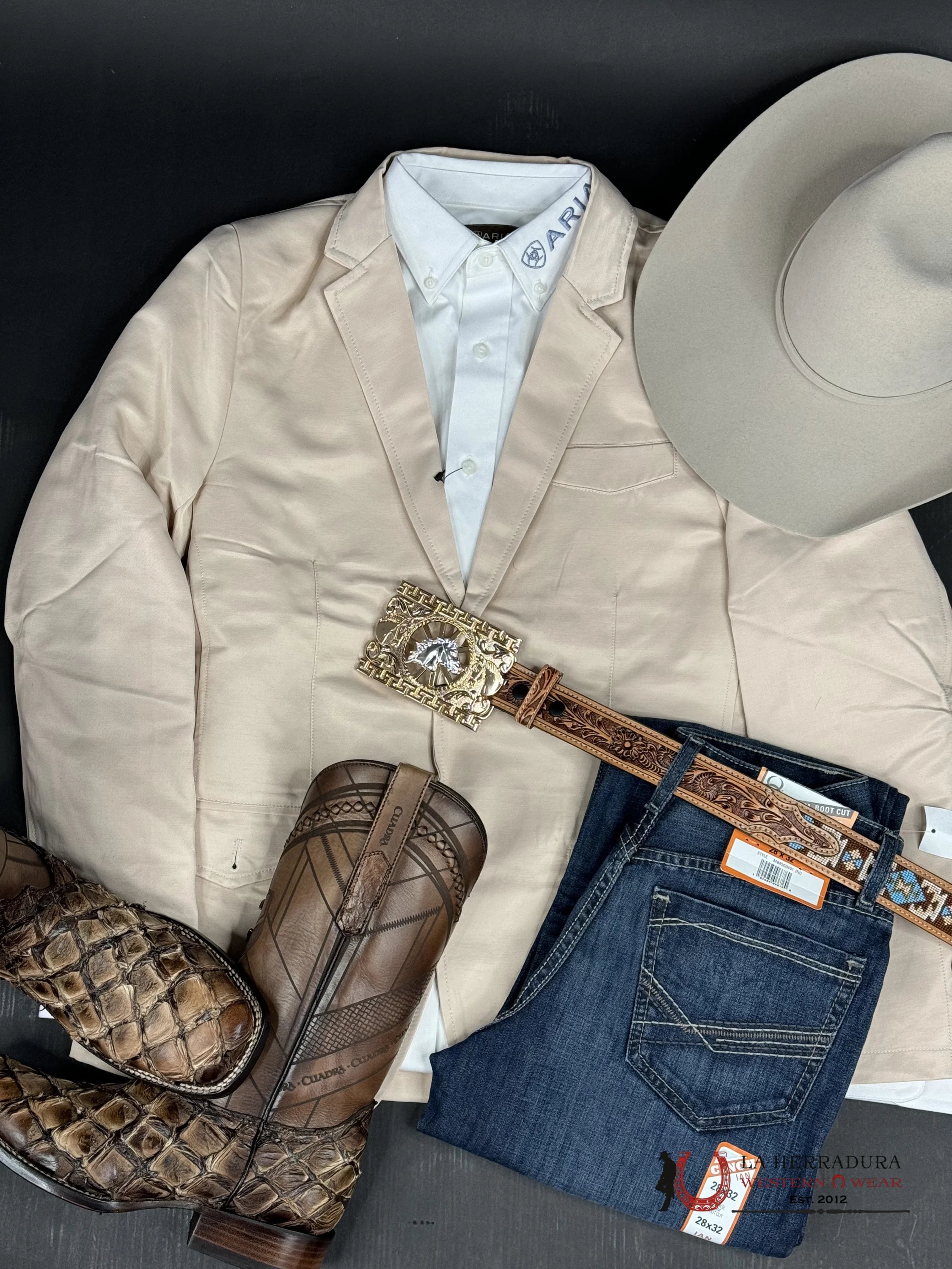 Lamasini Beige Smooth Liso Blazer Ropa Hombres