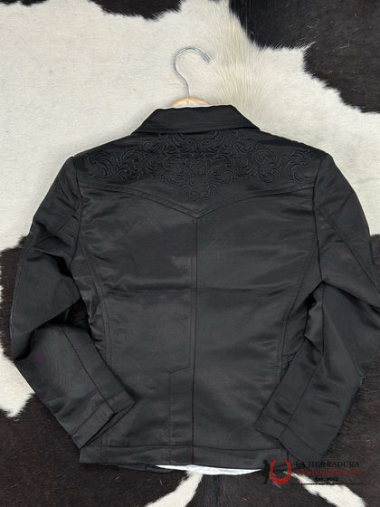 LAMASINI BOYS BLACK/BLACK EMBROIDERED- LAM504