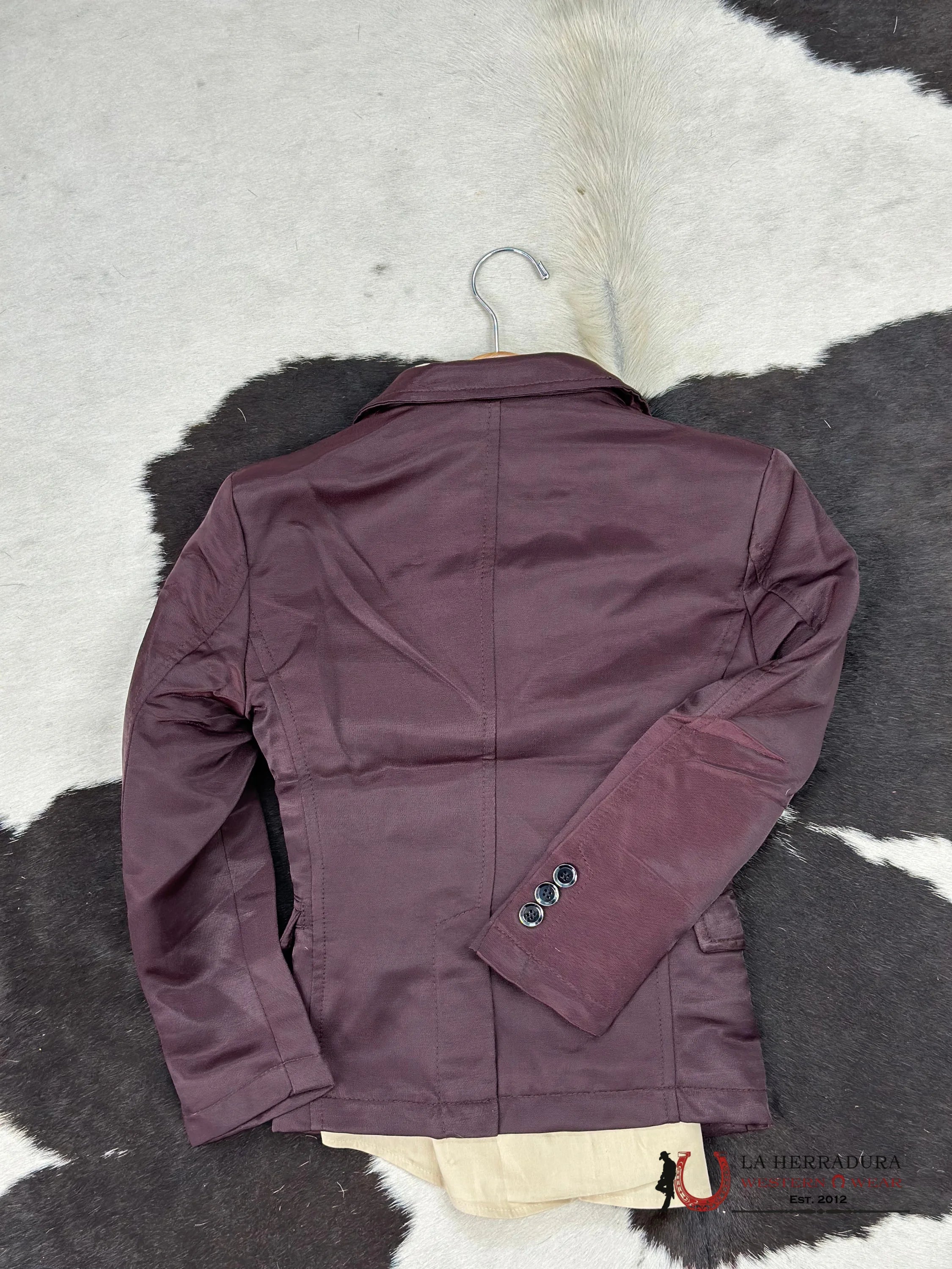 Boys Wine Smooth Liso Blazer Niños