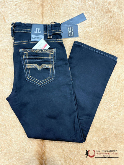 LAMASINI JEANS PARA HOMBRE NEGRO AZABACHE-LAM1861