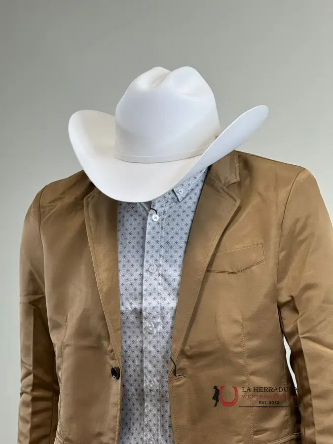 Lamasini Saco Light Brown Liso Smooth Blazer Ropa Hombres