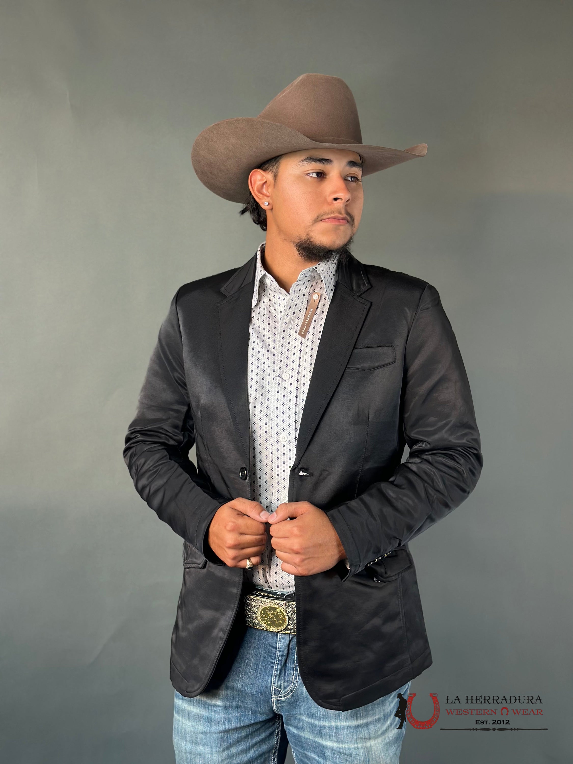 Lamasini Smooth Liso Black Blazer Nuevo Ropa Hombres