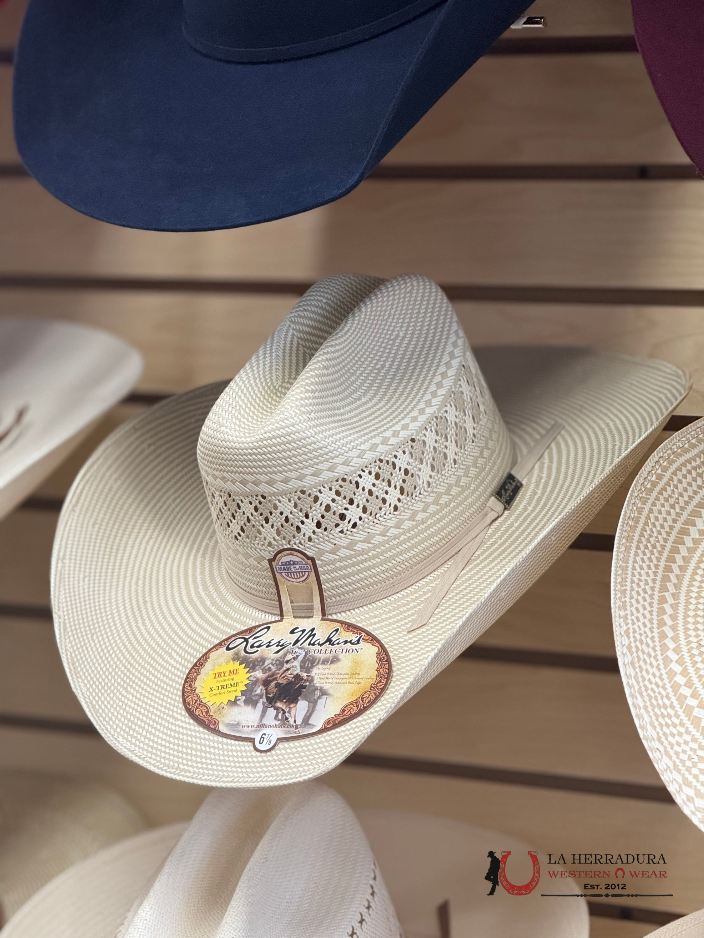 Larry Mahan 10x 42COWX Straw Hat Cowboy IVORY TEJANA