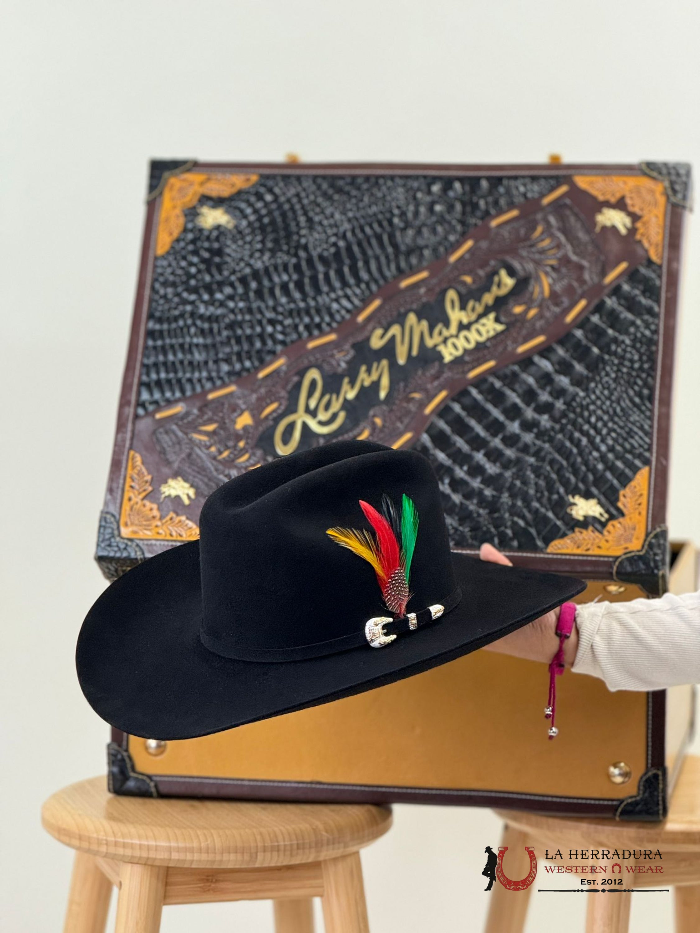 Larry Mahan´s 1000X Imperial Negro Cowboy Hat Tejana