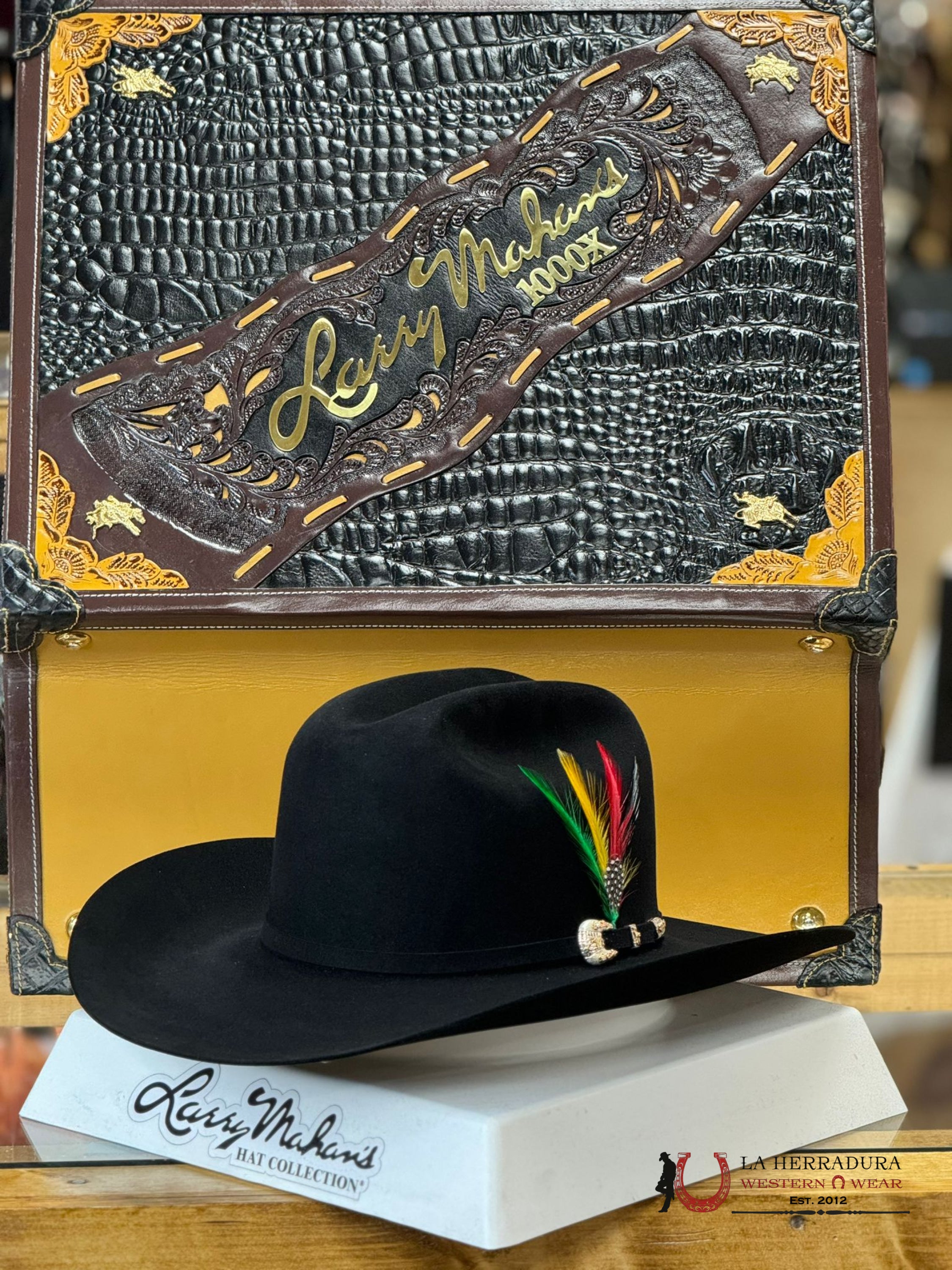 Larry Mahan´s 1000X Imperial Negro Cowboy Hat Tejana
