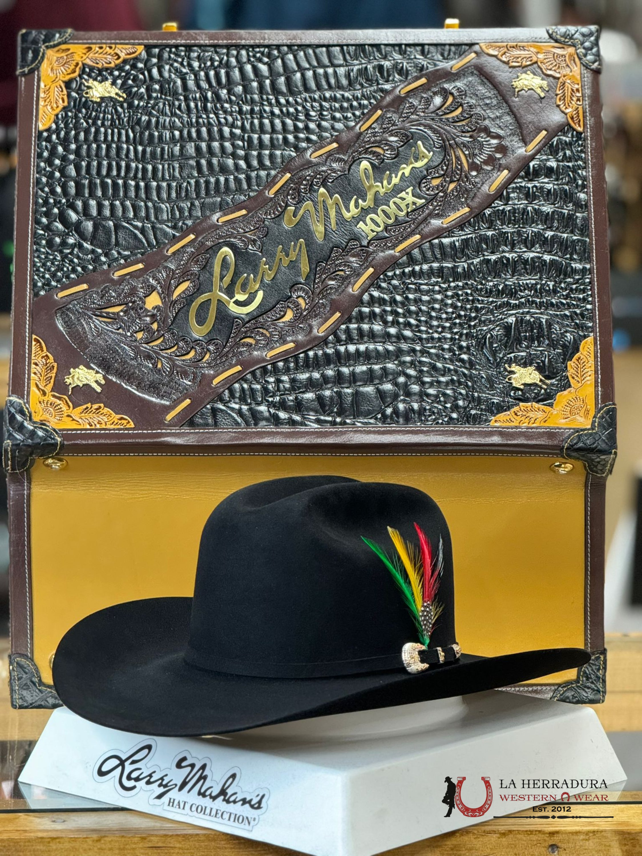 Larry Mahan´s 1000X Imperial Negro Cowboy Hat Tejana