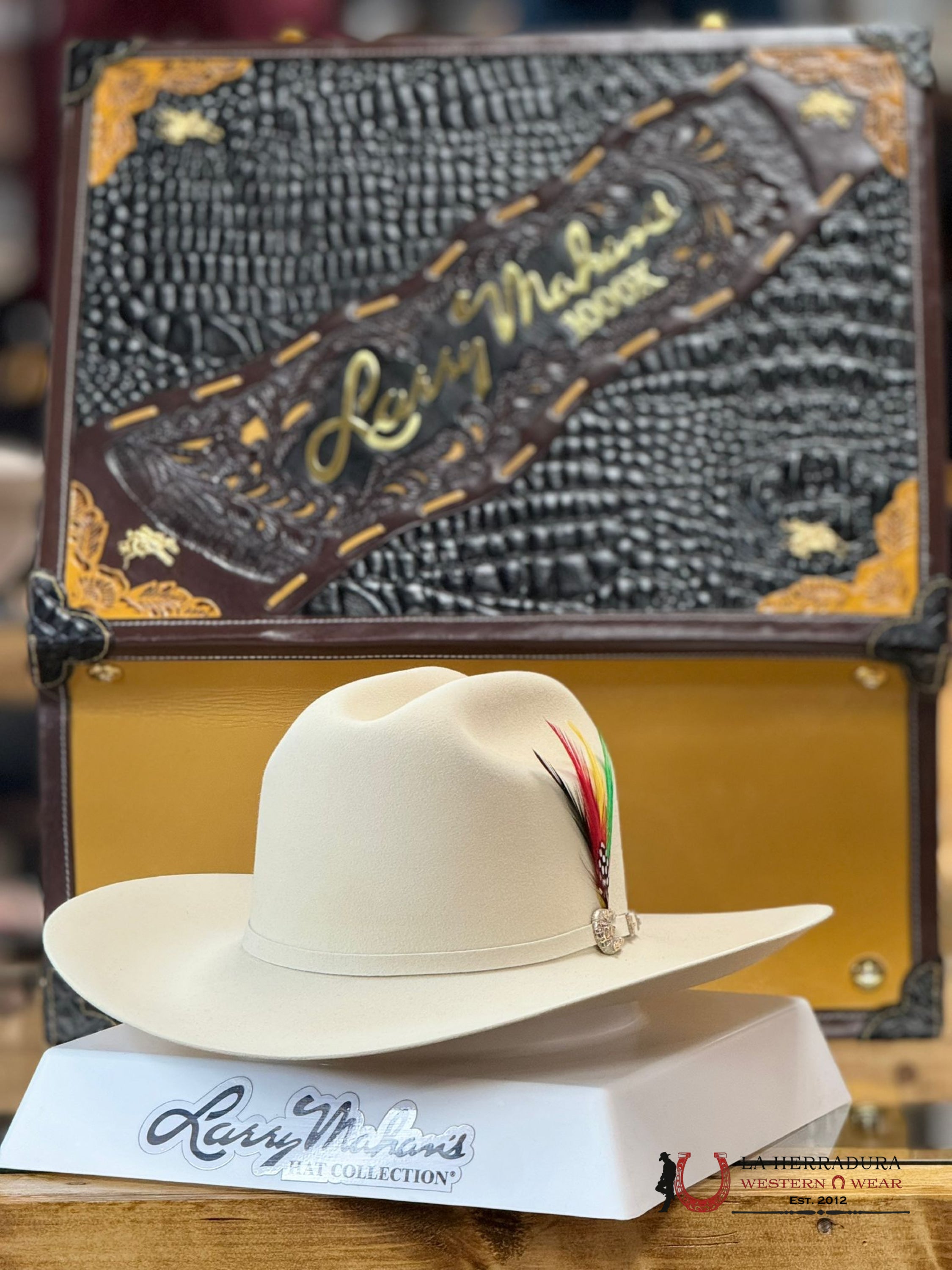 Larry Mahan´s 1000X Imperial Silver Belly Cowboy Hat Tejana