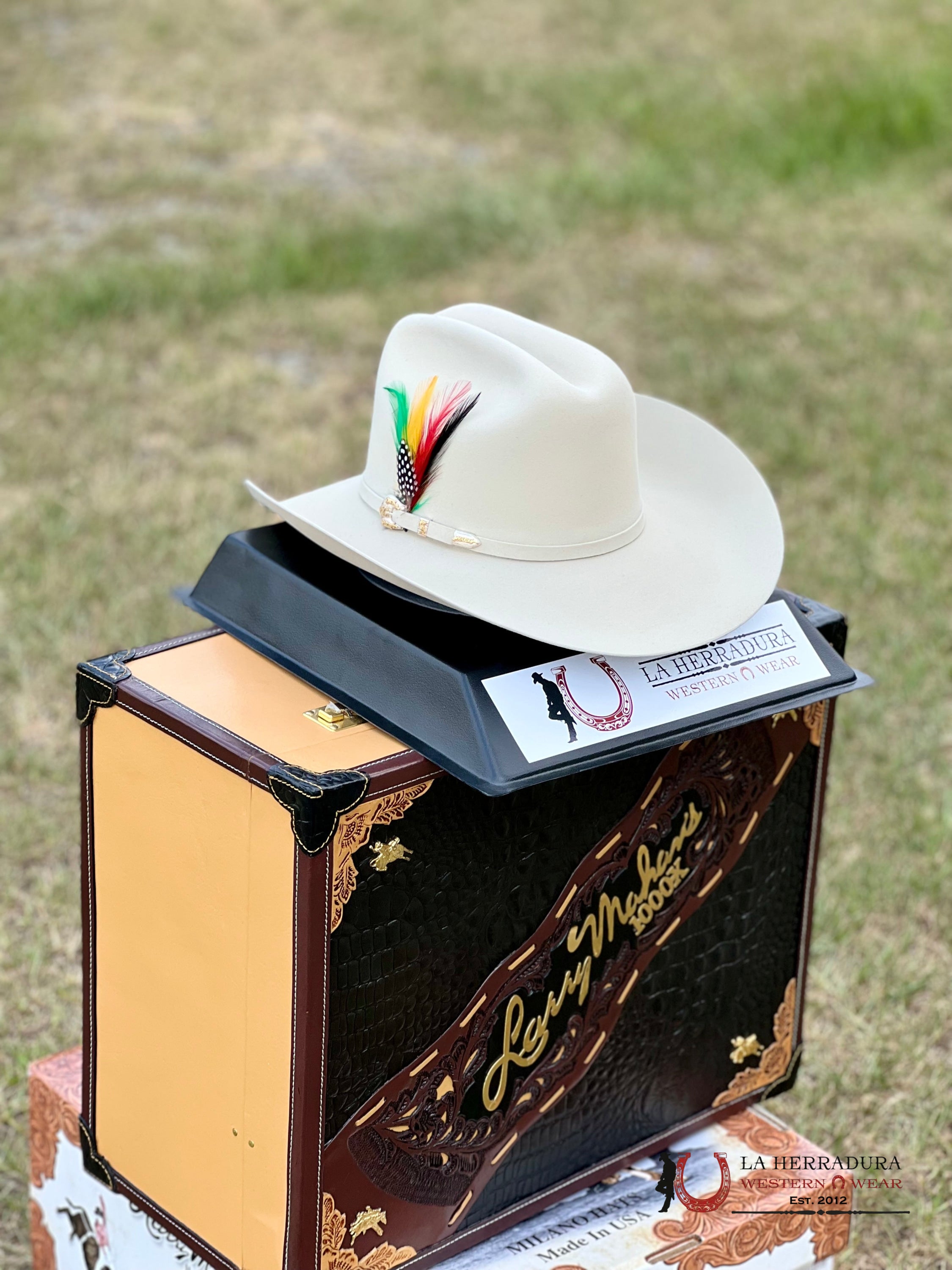 Larry Mahan´s 1000X Imperial Silver Belly Cowboy Hat Tejana