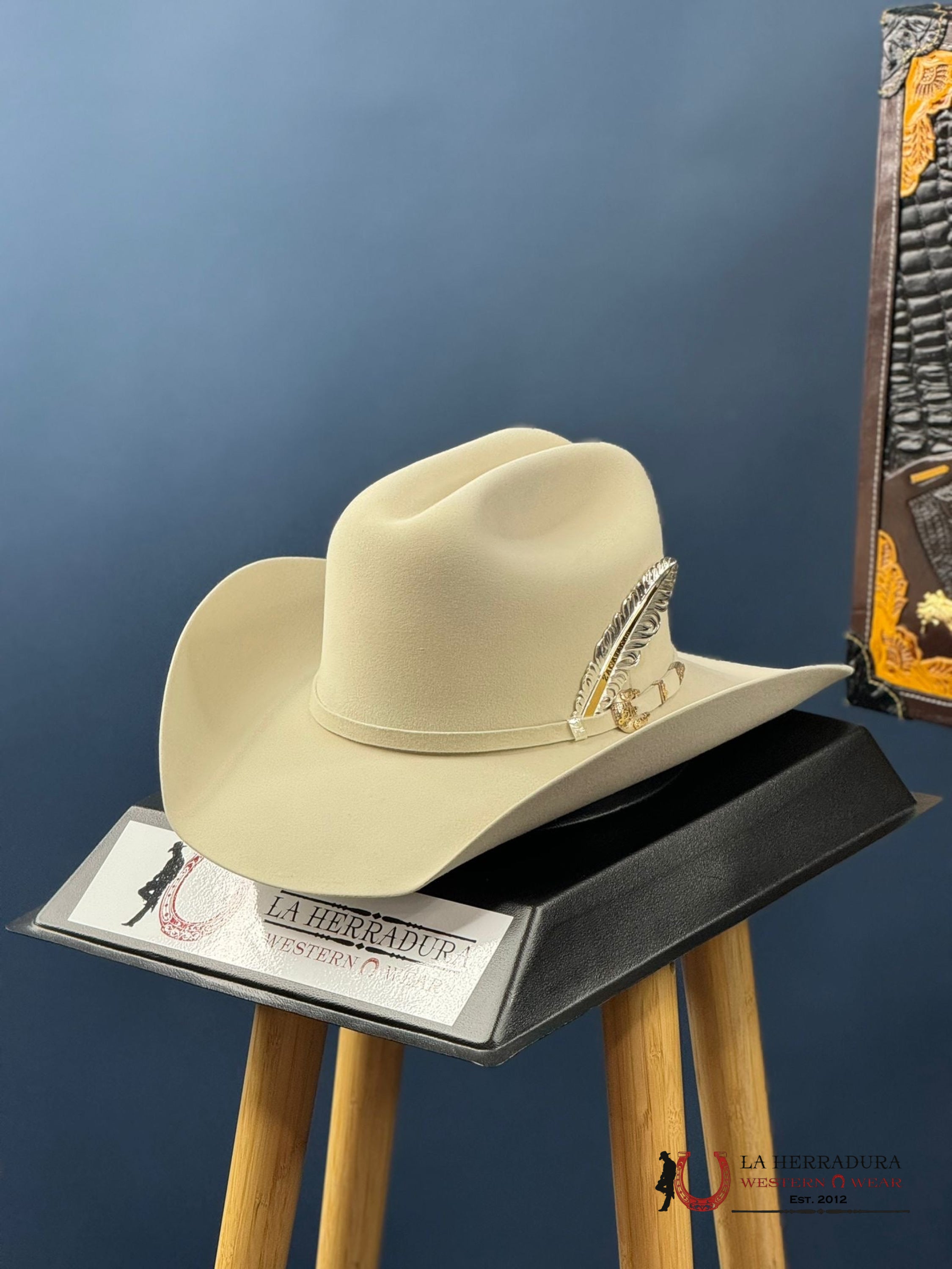 Larry Mahan´s 1000X Imperial Silver Belly Cowboy Hat Tejana