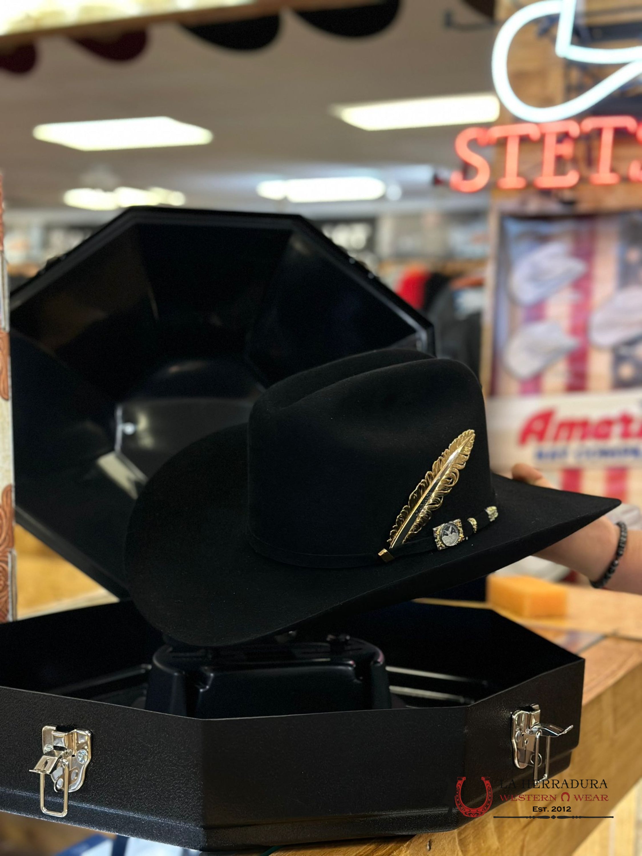 100X Larry Mahan´s Independencia Cowboy Hat Negro Tejana