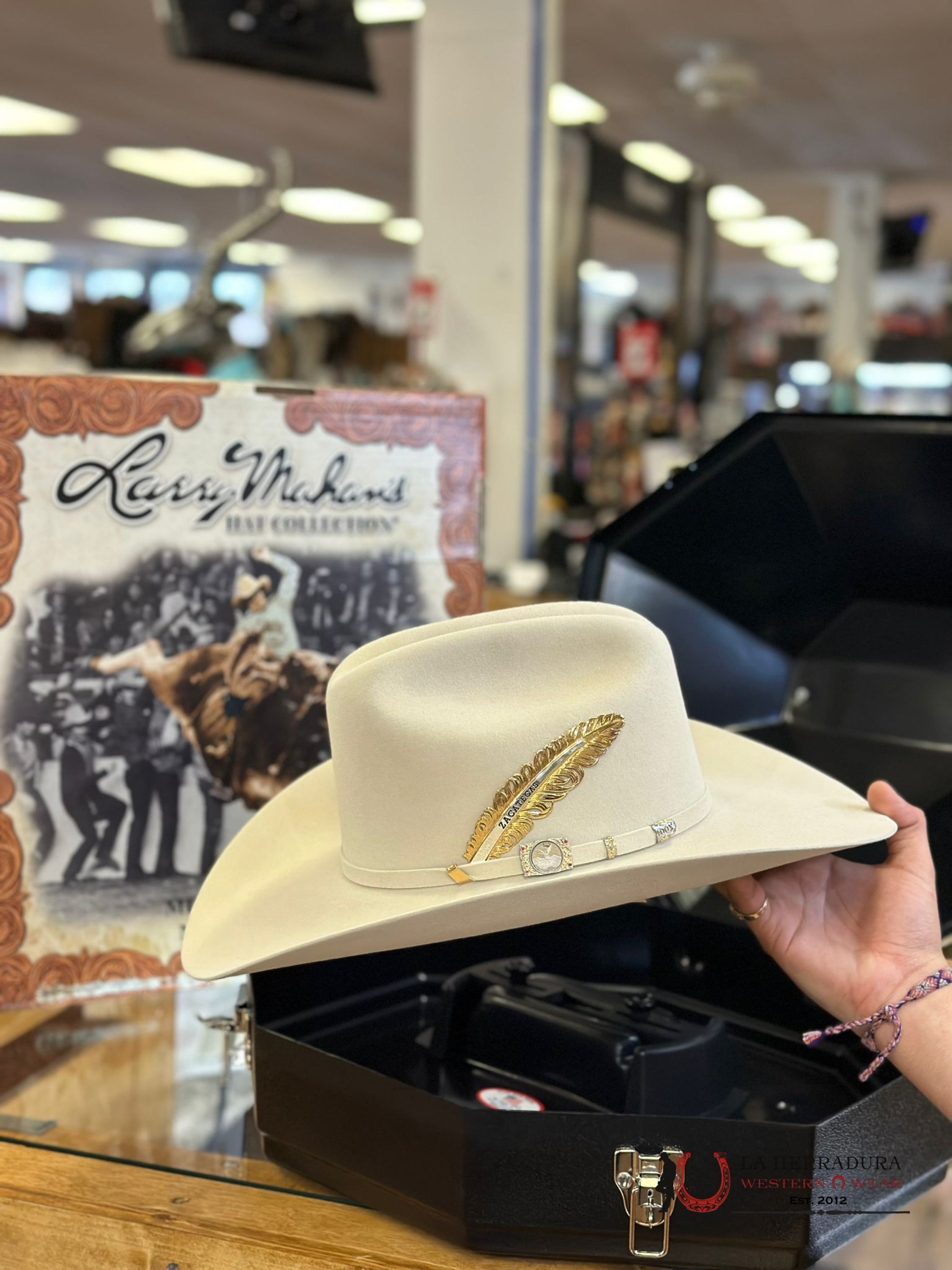 100X Larry Mahan´s Independencia Cowboy Hat Silver Belly Tejana