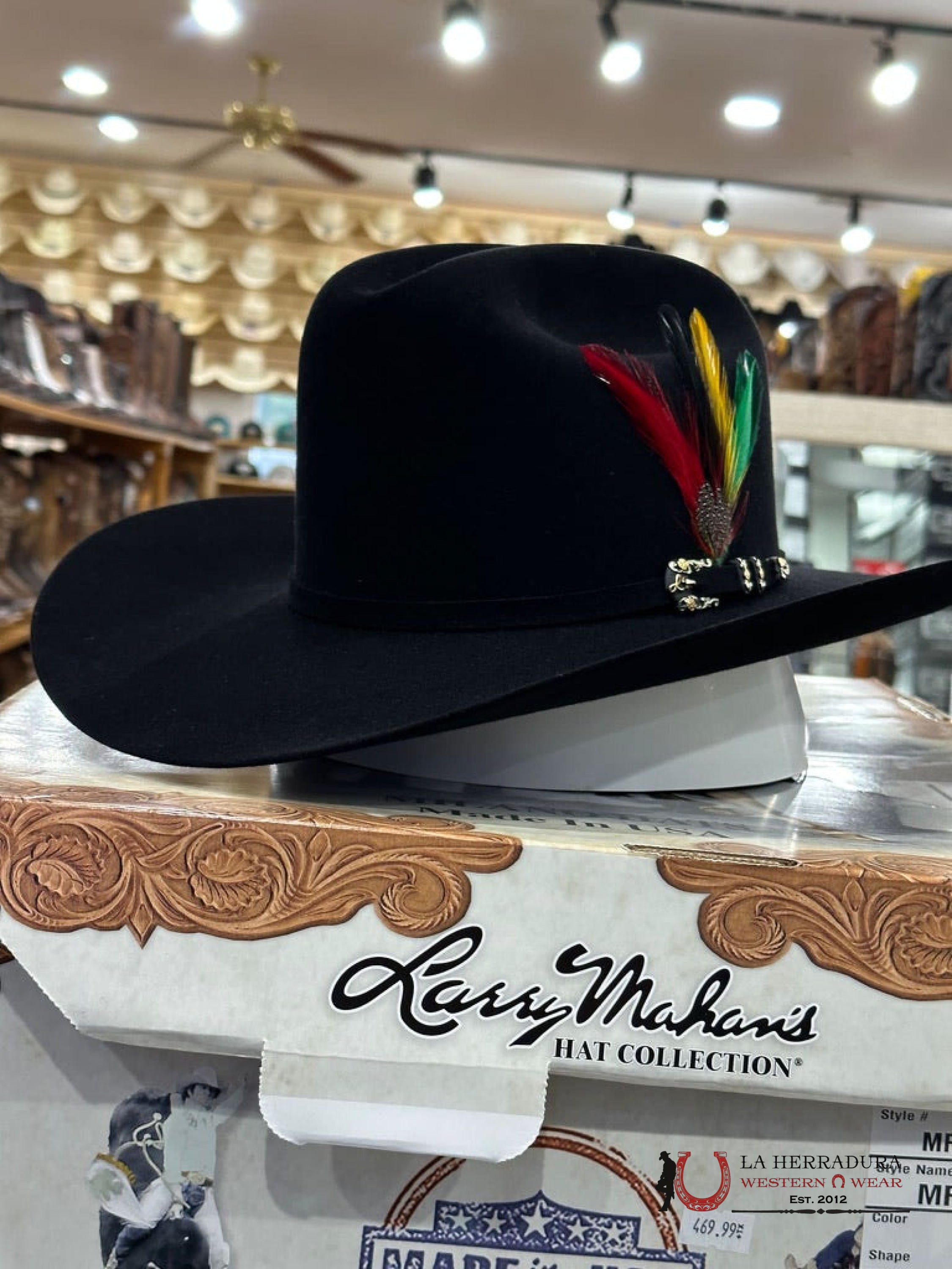 Larry Mahan´s 10X Jerarca Cowboy Hat Negro Tejana